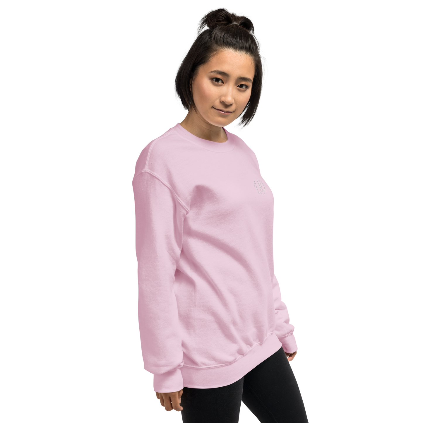 UNIFERENT EMBROIDERED SMALL logo white Unisex Sweatshirt (20)