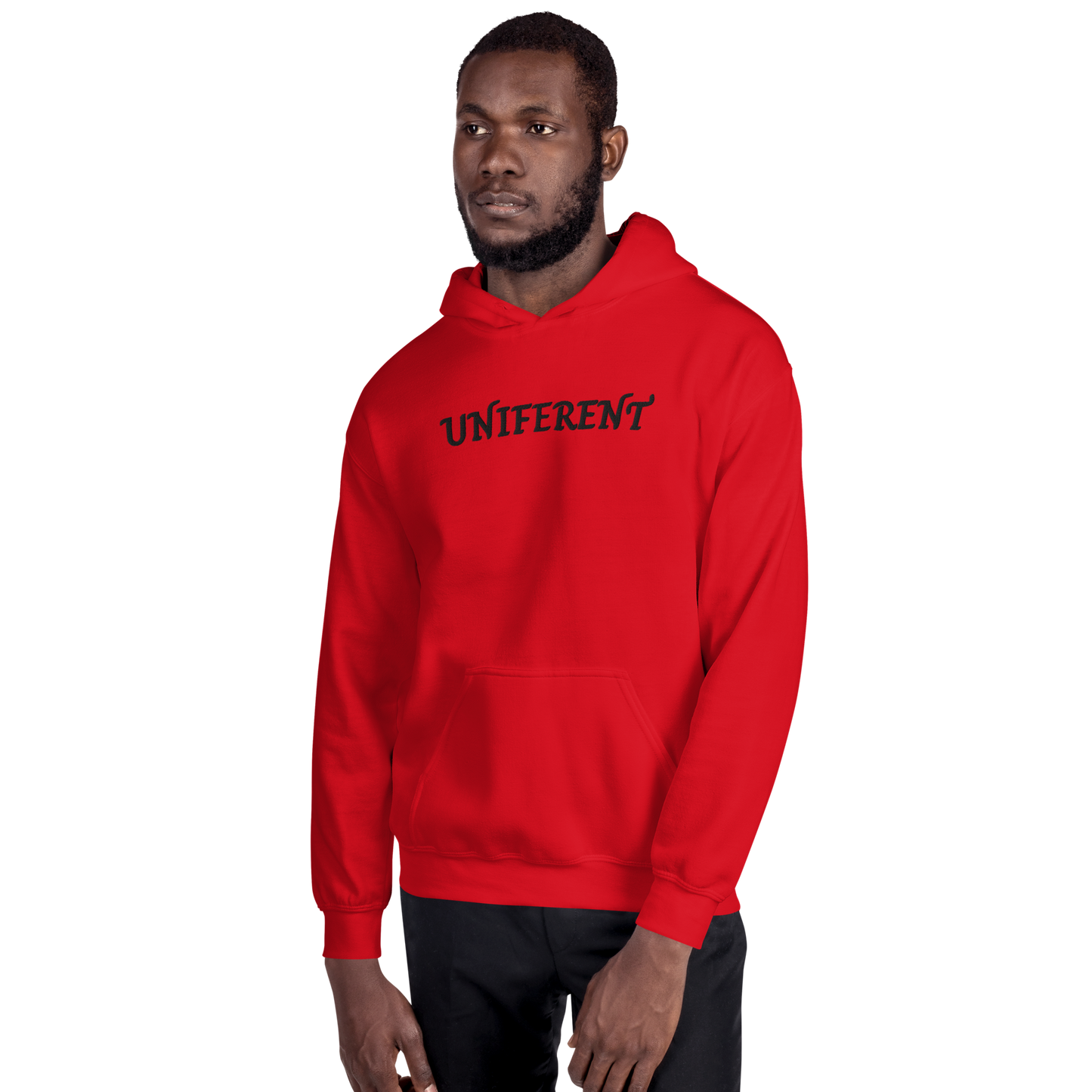 UNIFERENT EMB LARGE Full Logo Centre Light Unisex Hoodie (123)