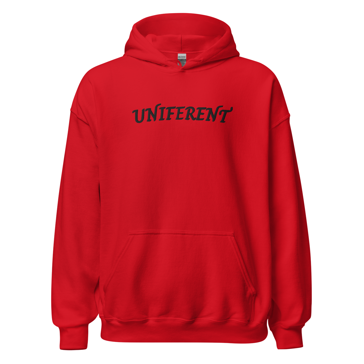 UNIFERENT EMB LARGE Full Logo Centre Light Unisex Hoodie (123)