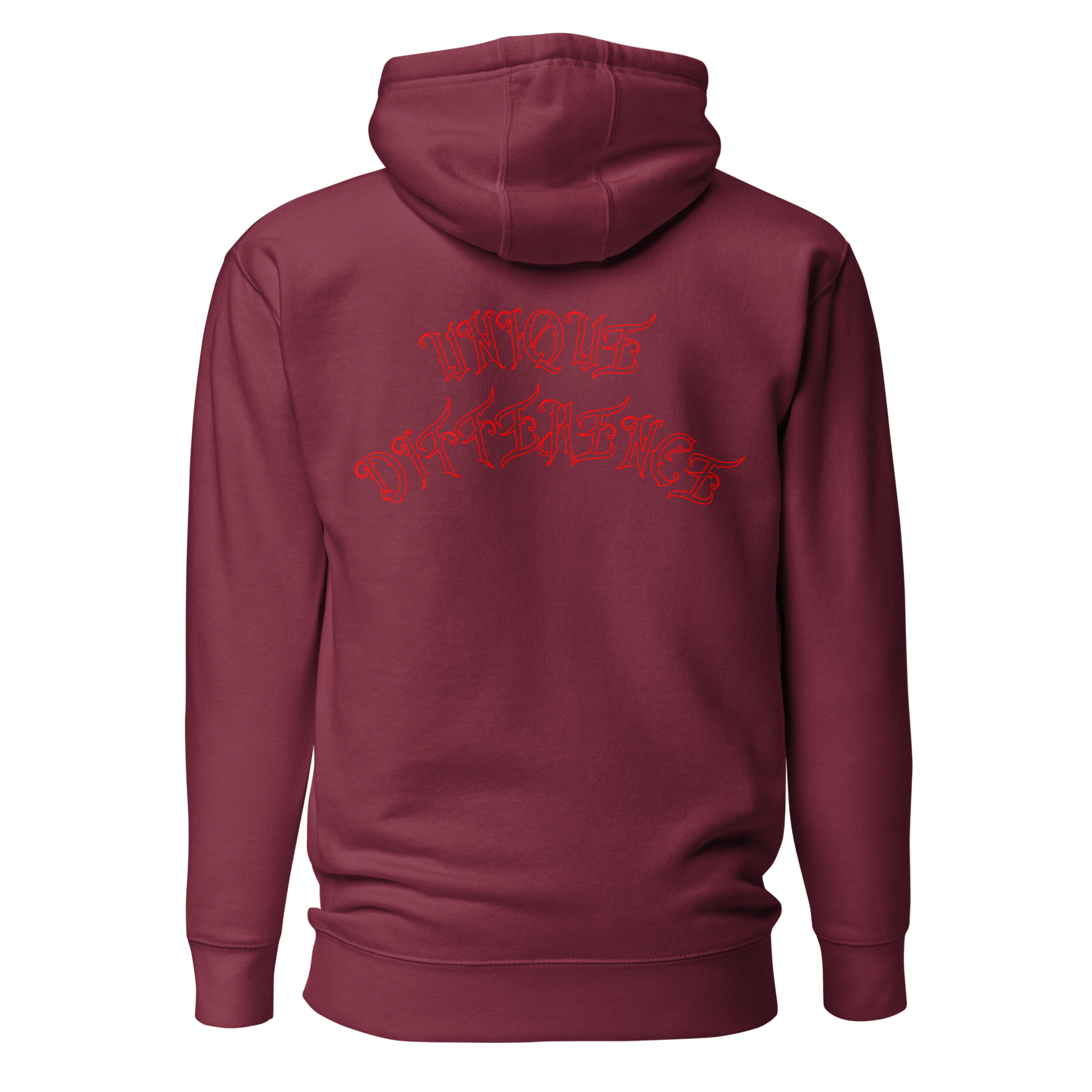 UNIFERENT VALENTINE RED rose with red back logo light Unisex Hoody (85)