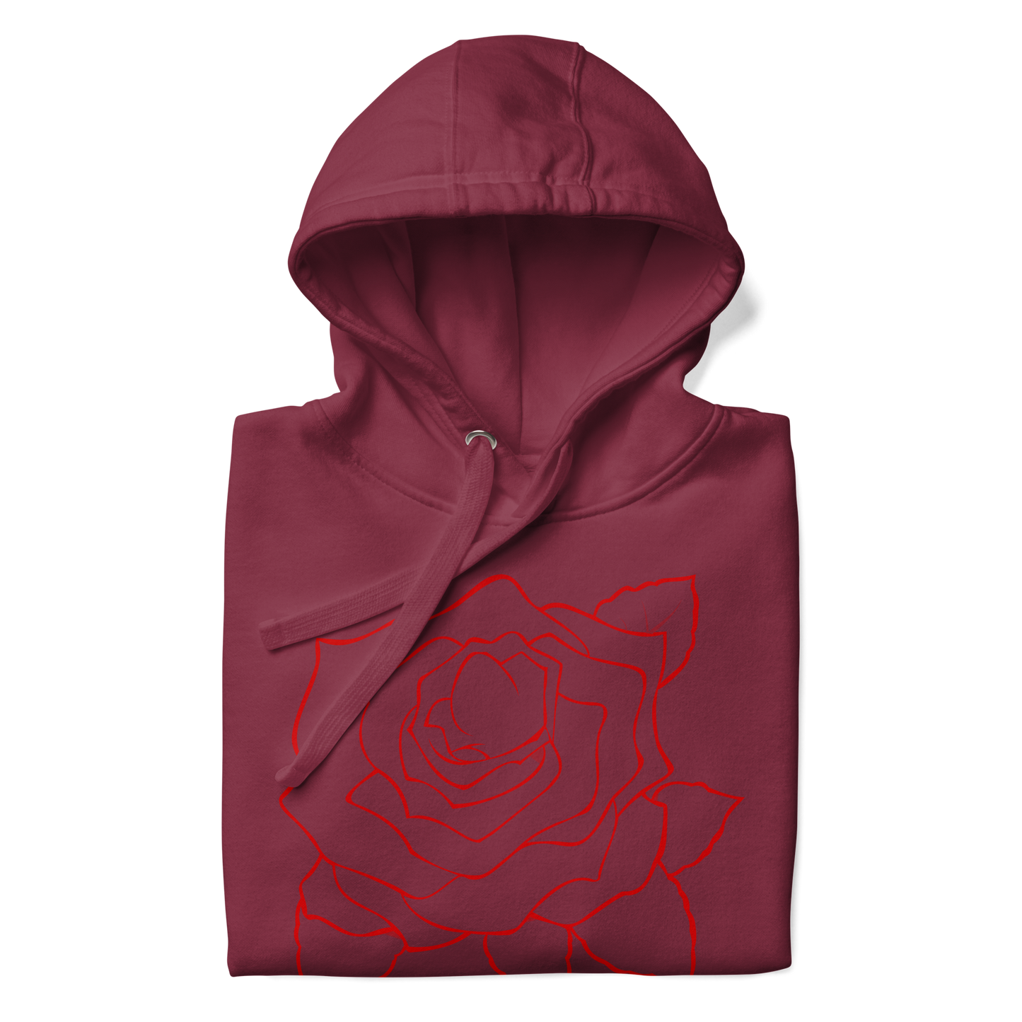 UNIFERENT VALENTINE RED rose with red back logo light Unisex Hoody (85)