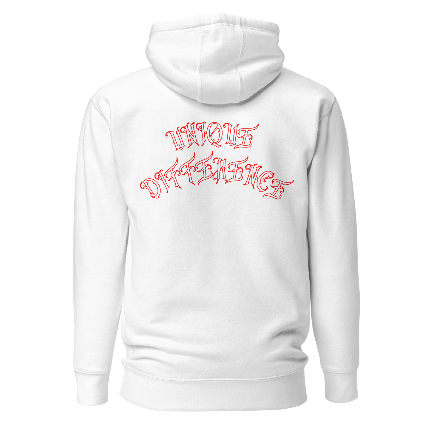 UNIFERENT VALENTINE RED rose with red back logo light Unisex Hoody (85)