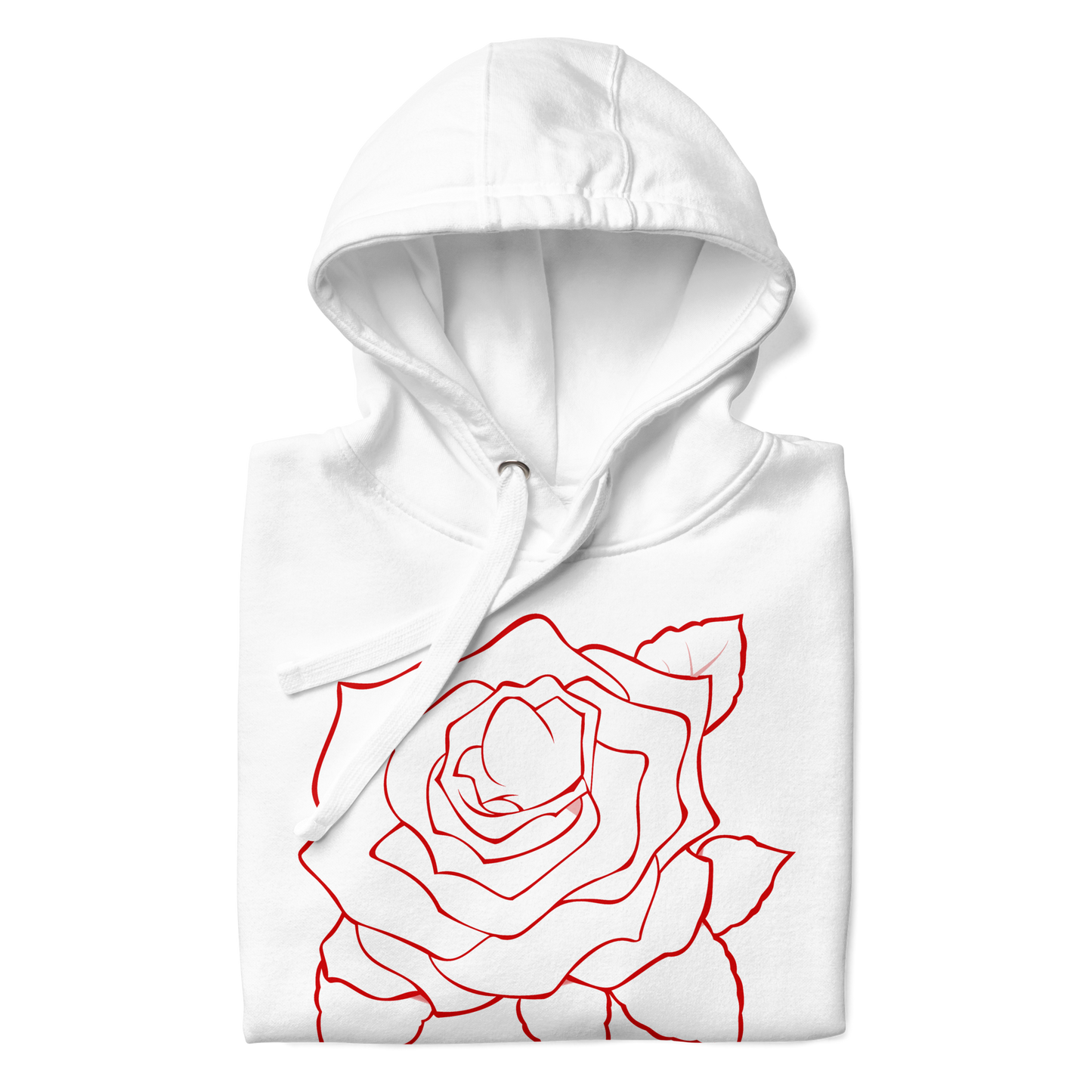 UNIFERENT VALENTINE RED rose with red back logo light Unisex Hoody (85)