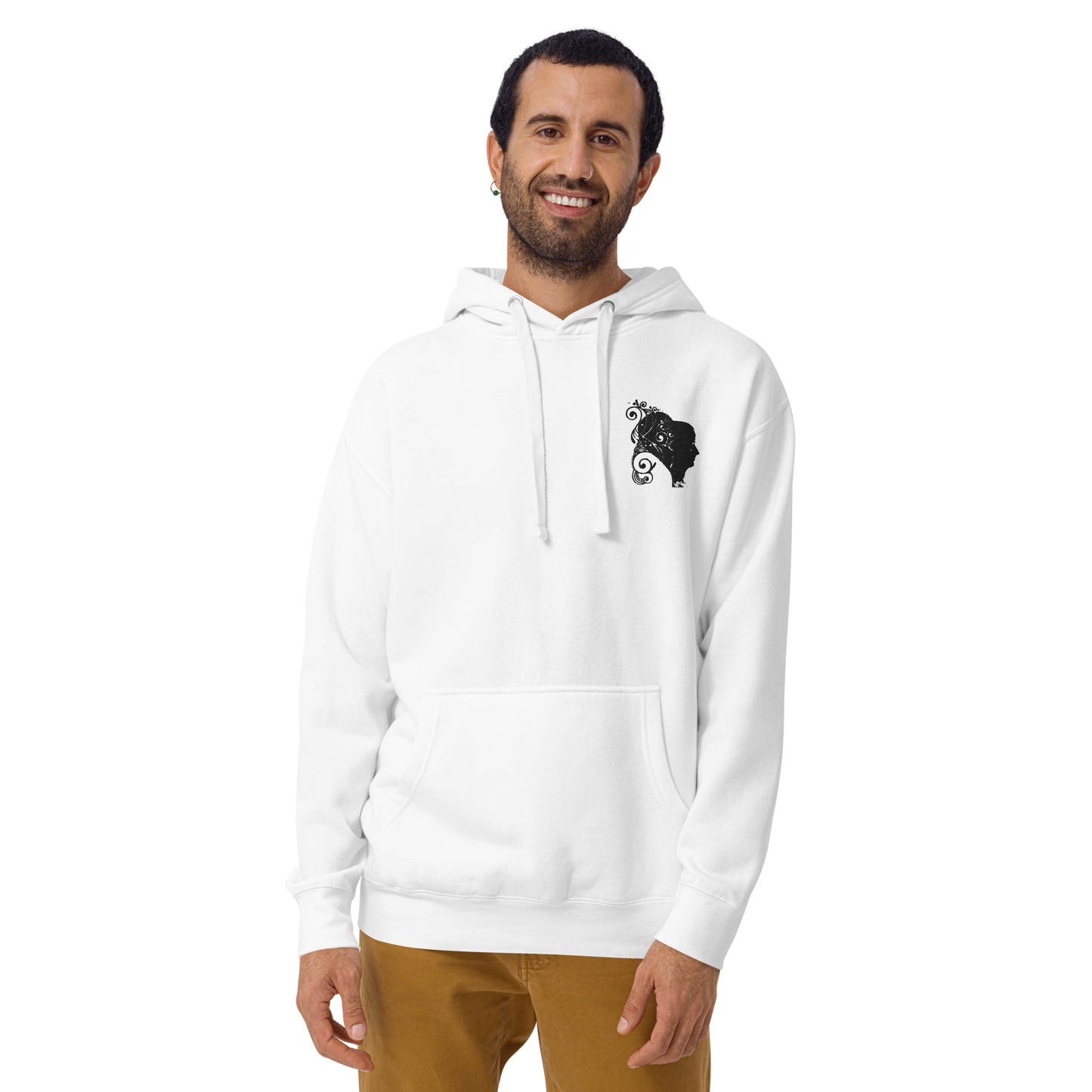 UNIFERENT VALENTINE HER Embroidered Dark Unisex Hoodie (105)