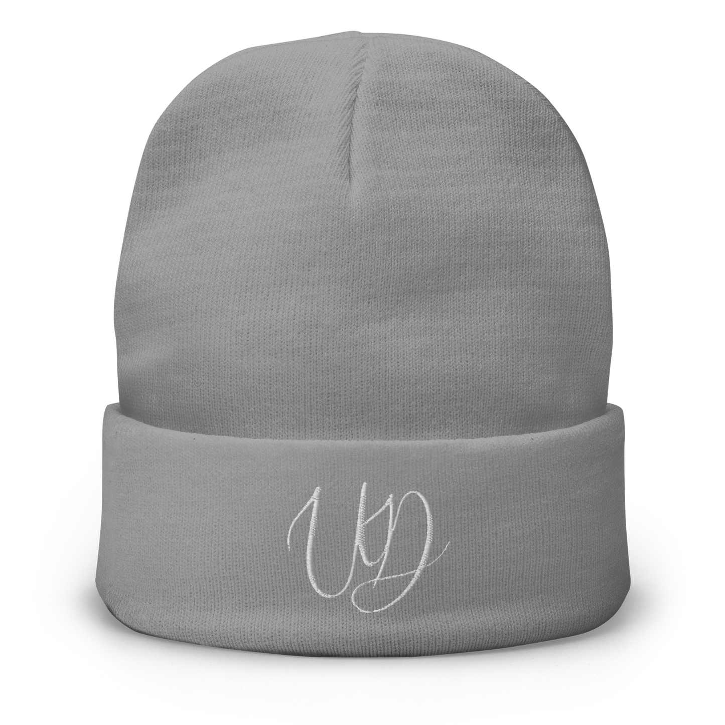 UNIFERENT EMBROIDERED WHITE Logo Unisex knit Beanie (35)