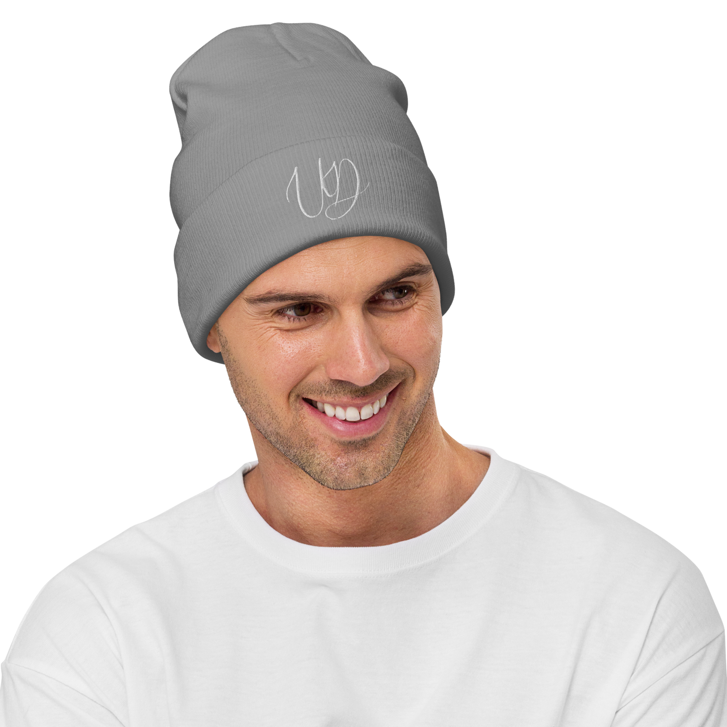 UNIFERENT EMBROIDERED WHITE Logo Unisex knit Beanie (35)