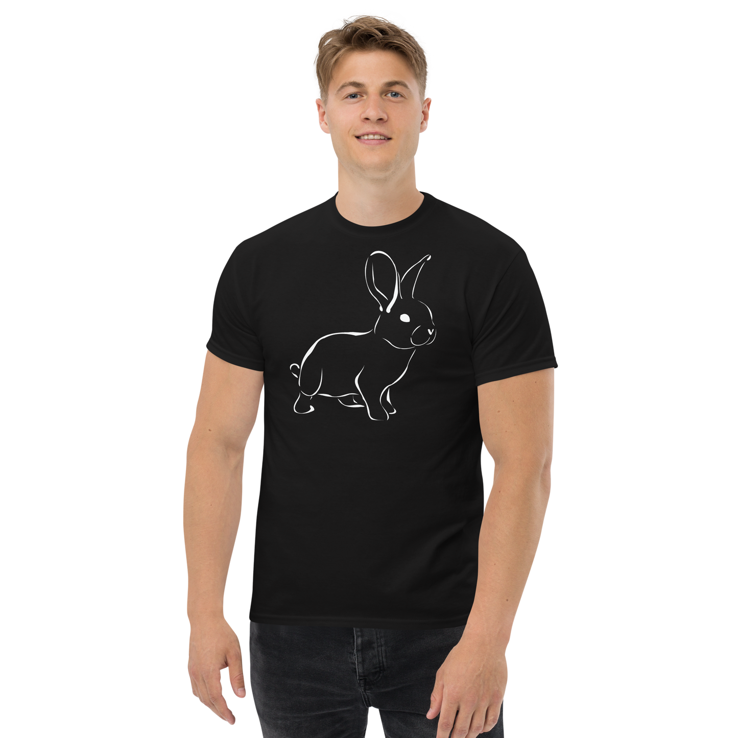 UNIFERENT CNY 2023 rabbit light logo with back symbol Men's classic tee (72)