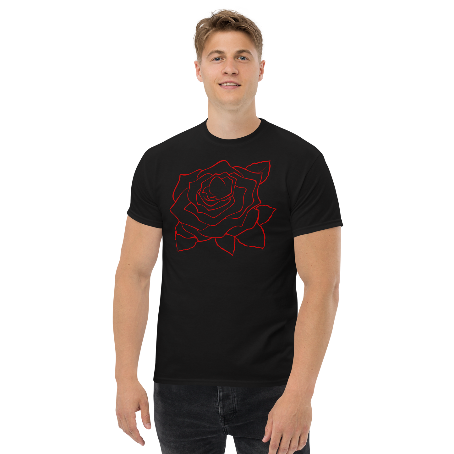 UNIFERENT VALENTINE BLOOD rose dark Men's classic tee (92)