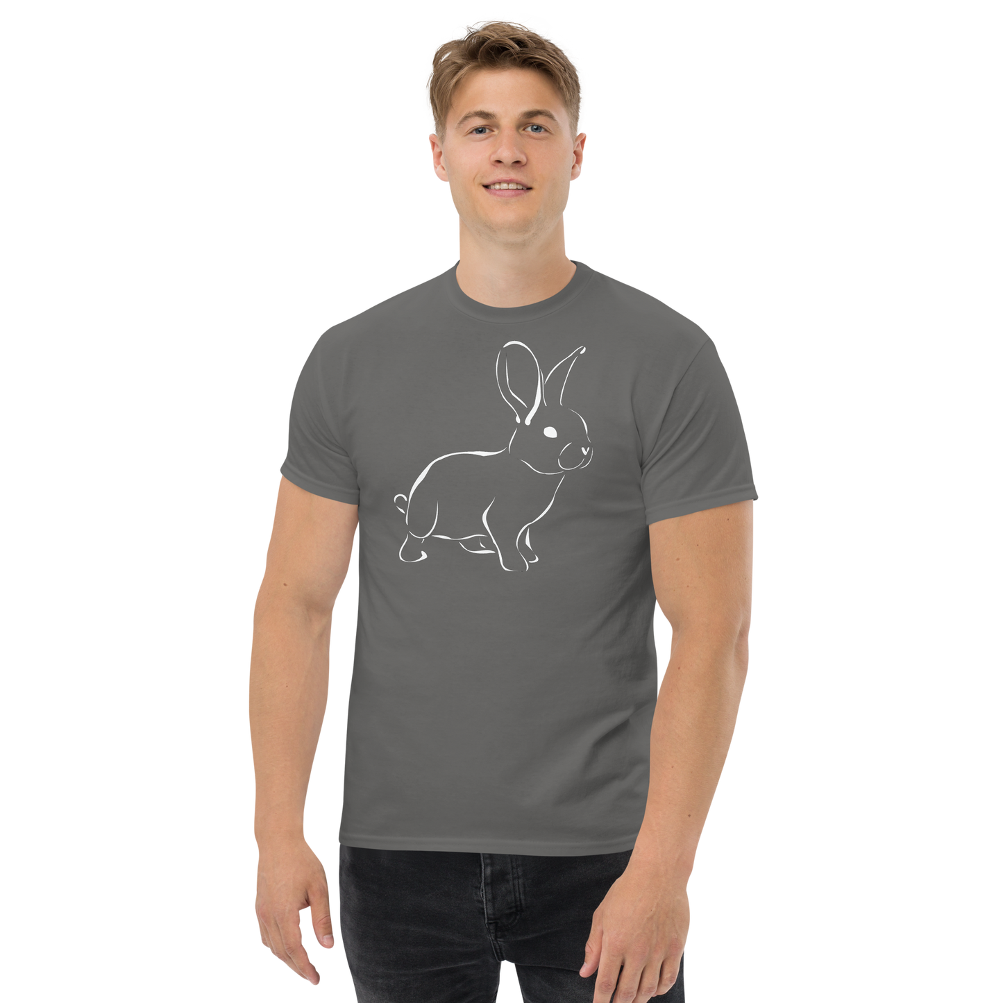 UNIFERENT CNY 2023 rabbit light logo with back symbol Men's classic tee (72)