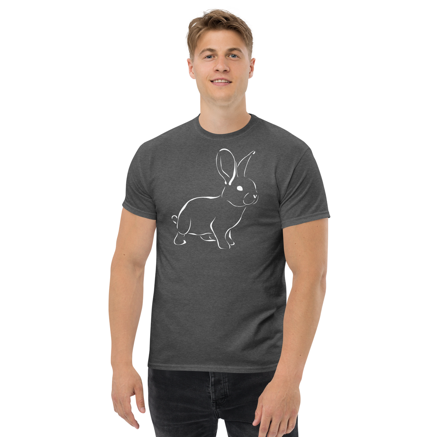 UNIFERENT CNY 2023 rabbit light logo with back symbol Men's classic tee (72)