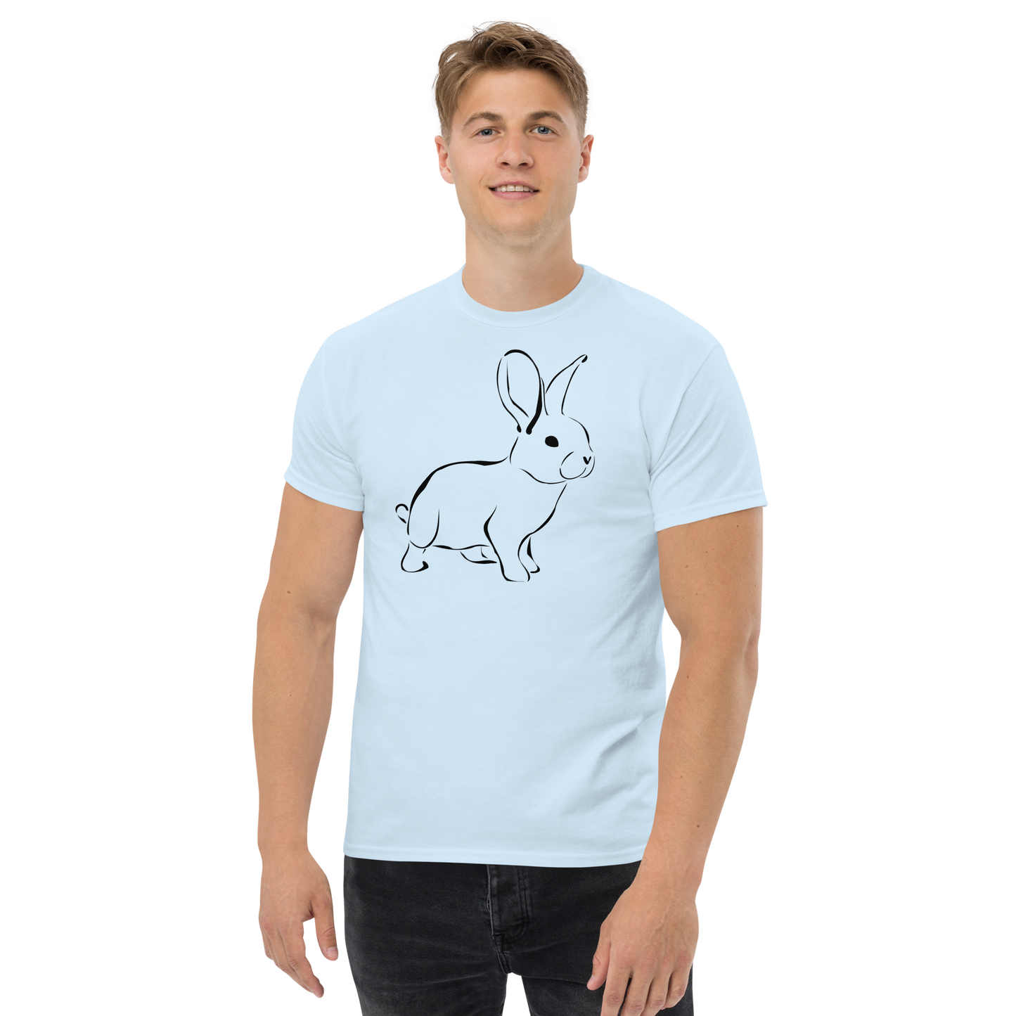 UNIFERENT CNY 2023 rabbit dark logo with back symbol Men's classic tee (71)