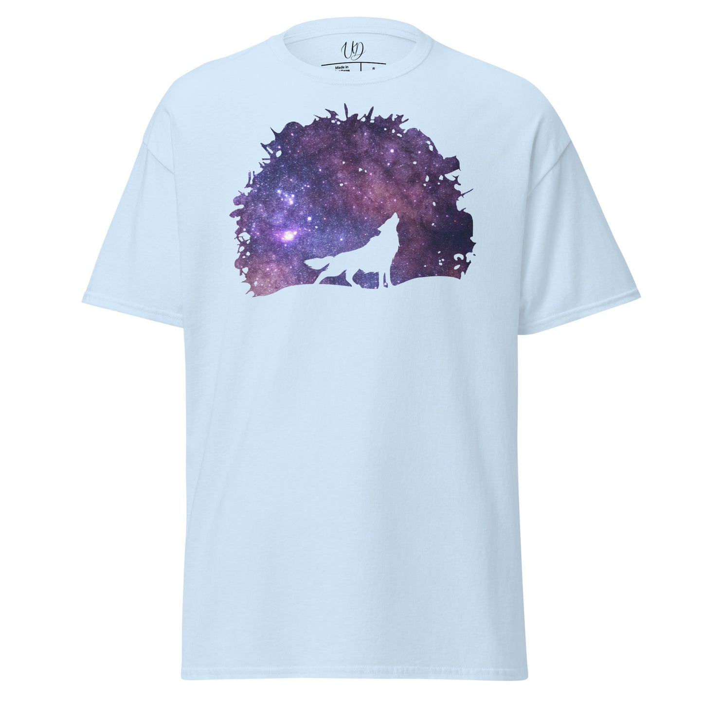 UNIFERENT DARK SKIES wolf cut one inverted light Men's classic tee (80)