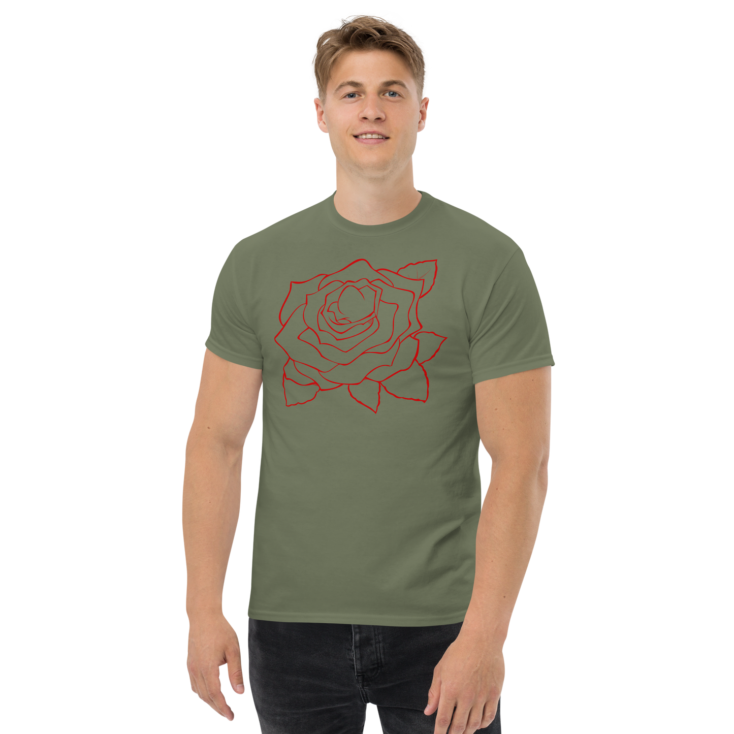 UNIFERENT VALENTINE BLOOD rose dark Men's classic tee (92)