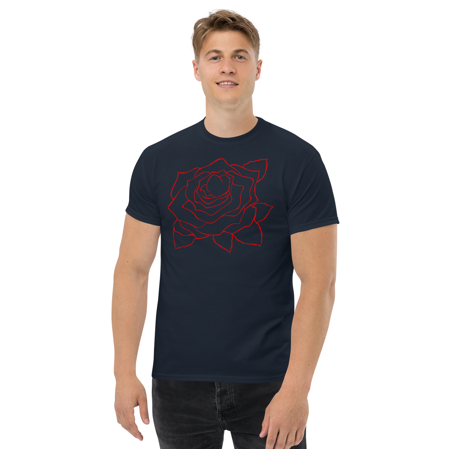 UNIFERENT VALENTINE BLOOD rose dark Men's classic tee (92)