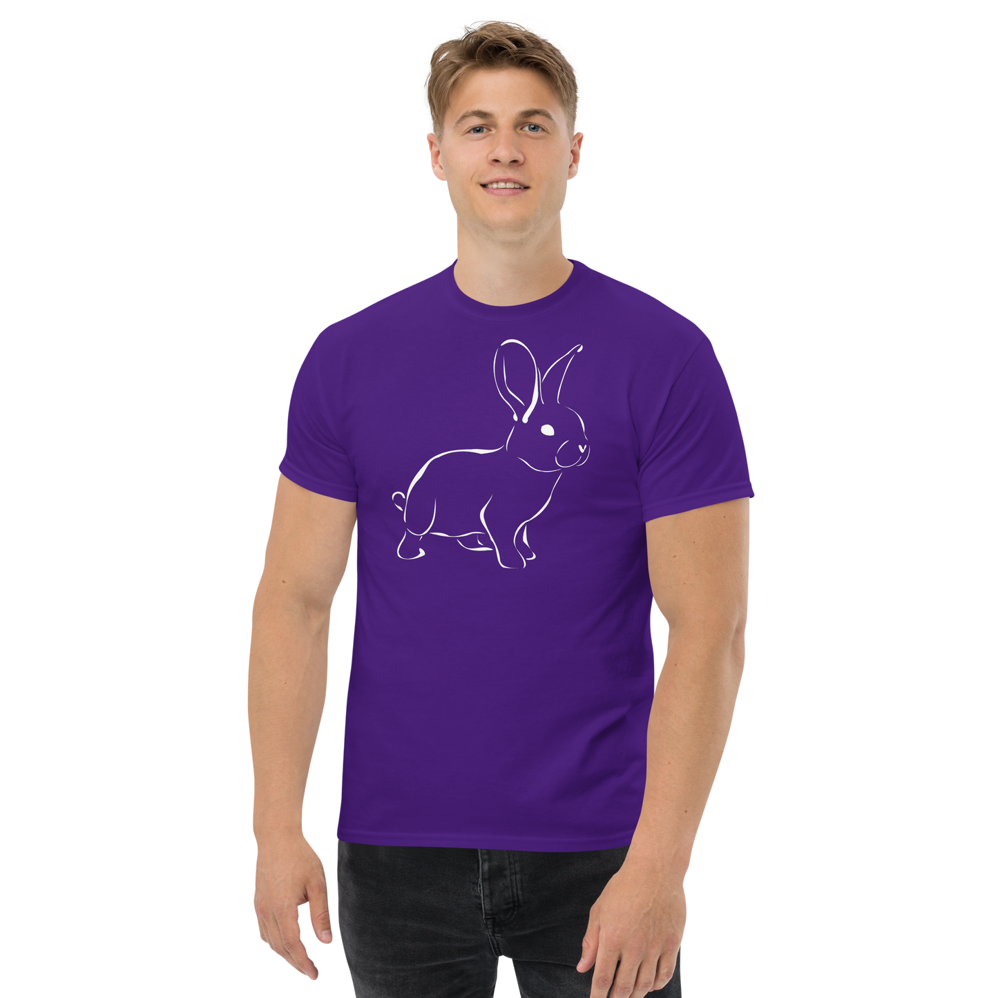 UNIFERENT CNY 2023 rabbit light logo with back symbol Men's classic tee (72)