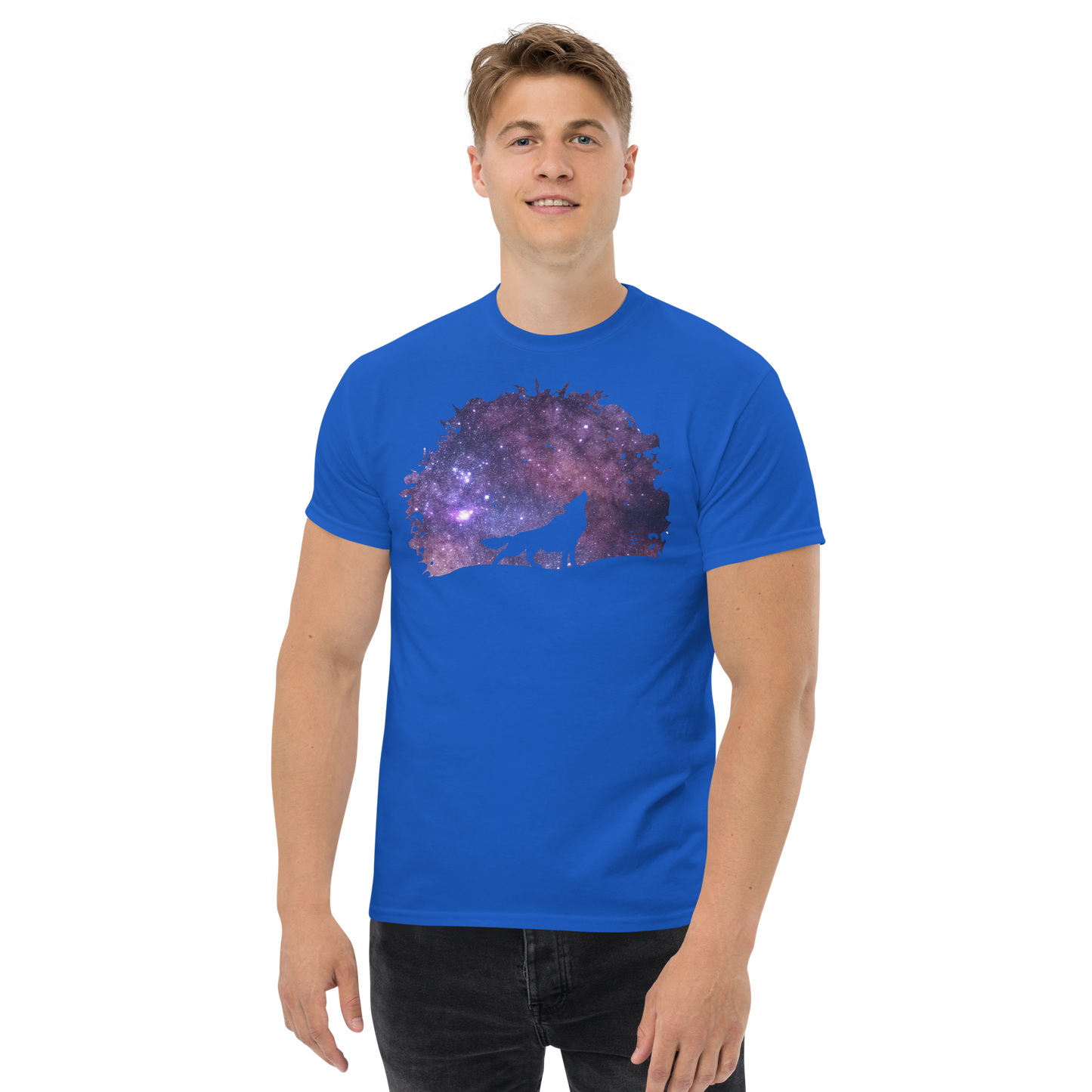 UNIFERENT DARK SKIES wolf cut one inverted dark Men's classic tee (82)