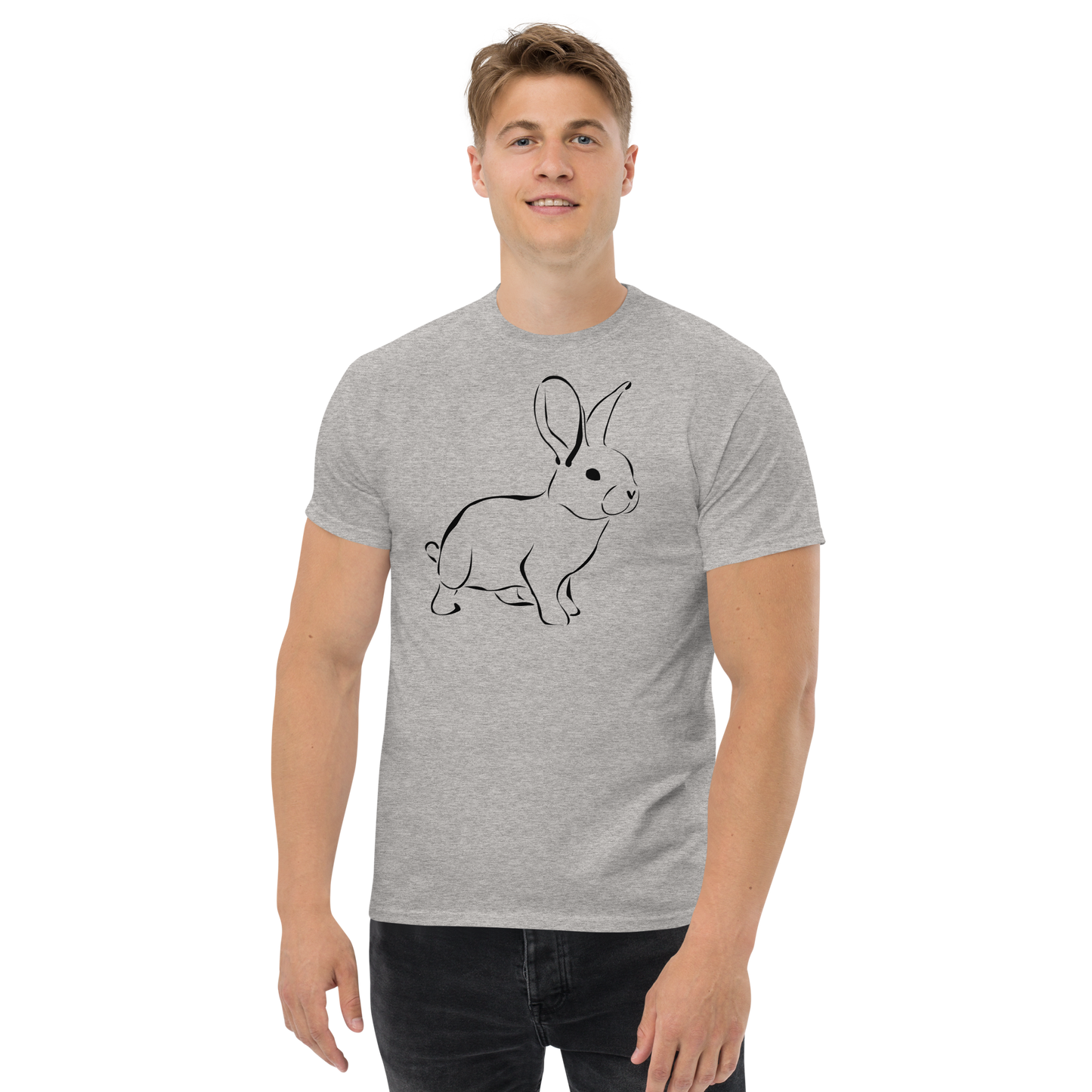 UNIFERENT CNY 2023 rabbit dark logo with back symbol Men's classic tee (71)