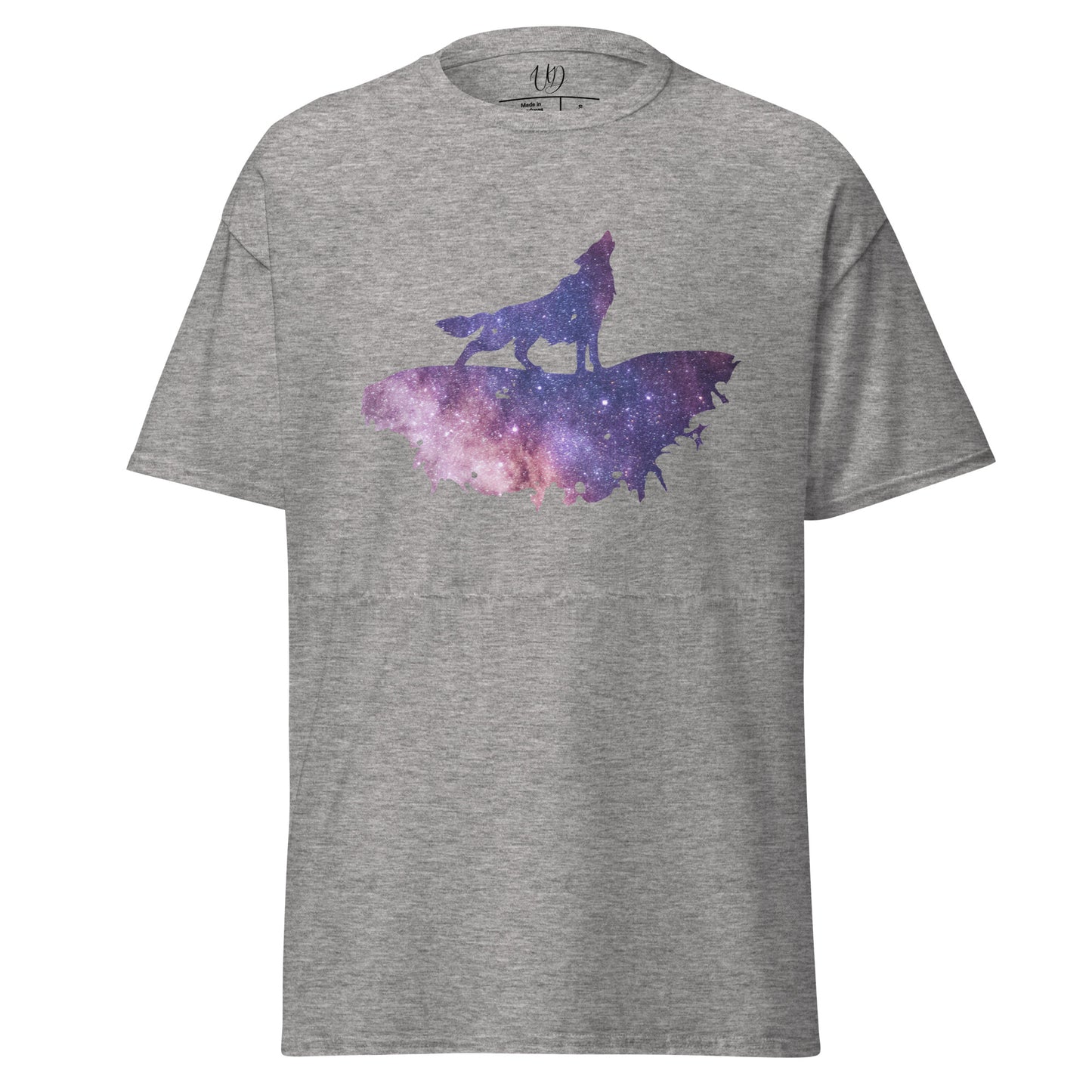 UNIFERENT DARK SKIES wolf cut one light Men's classic tee (79)