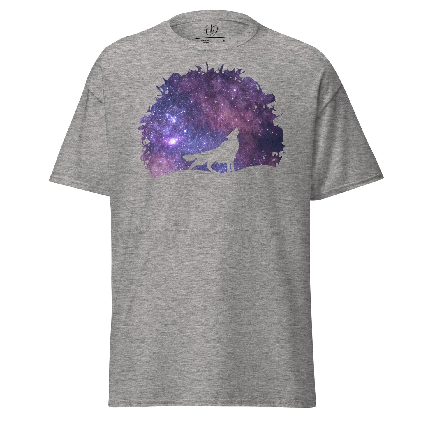 UNIFERENT DARK SKIES wolf cut one inverted light Men's classic tee (80)