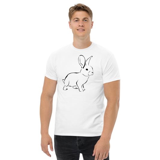 UNIFERENT CNY 2023 rabbit dark logo with back symbol Men's classic tee (71)