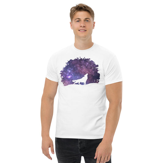 UNIFERENT DARK SKIES wolf cut one inverted light Men's classic tee (80)