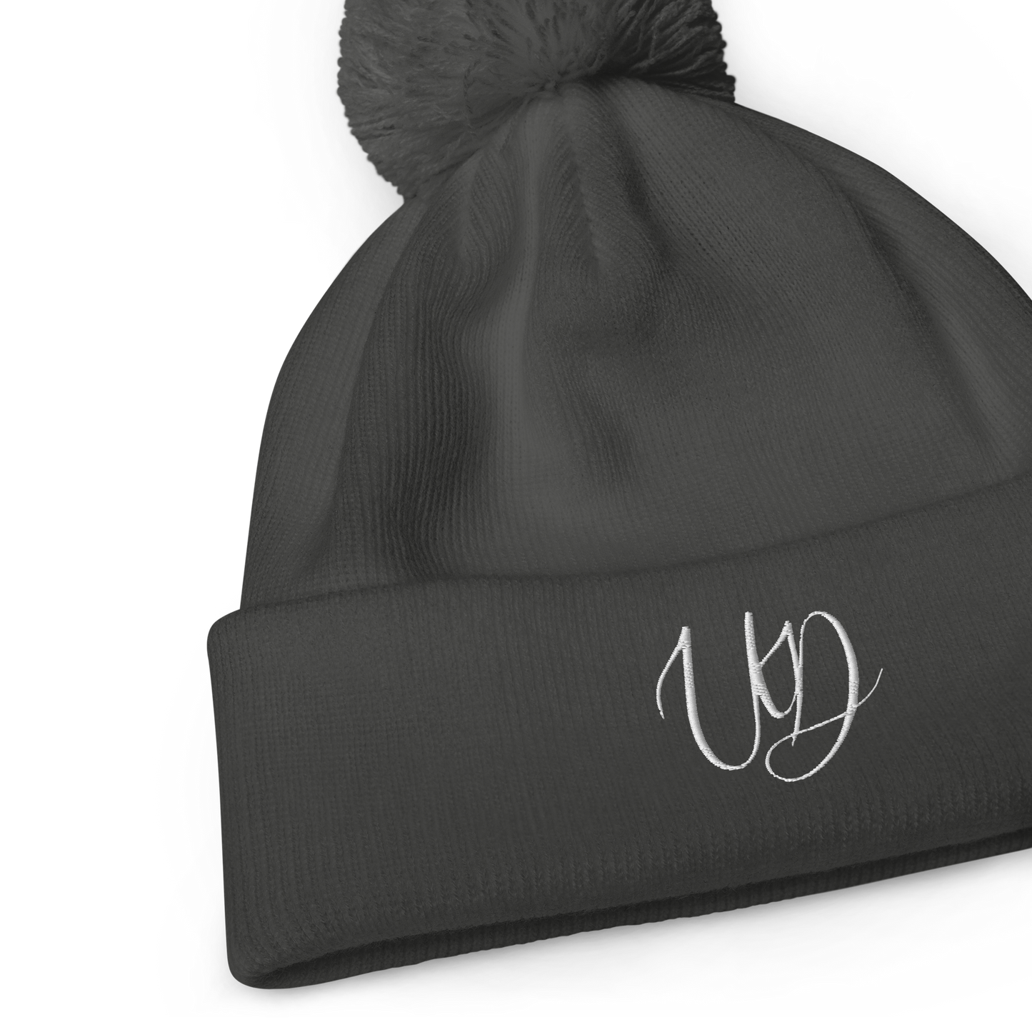 UNIFERENT EMBROIDERED WHITE logo Double layer knit Pom-Pom Unisex beanie (33)