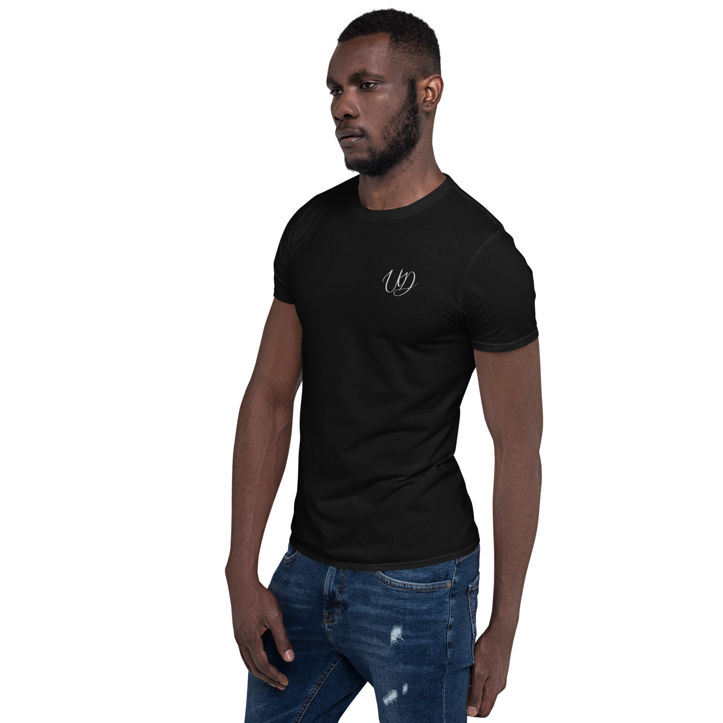 UNIFERENT EMBROIDERED SMALL logo WHITE Short-Sleeve Unisex T-Shirt (1)