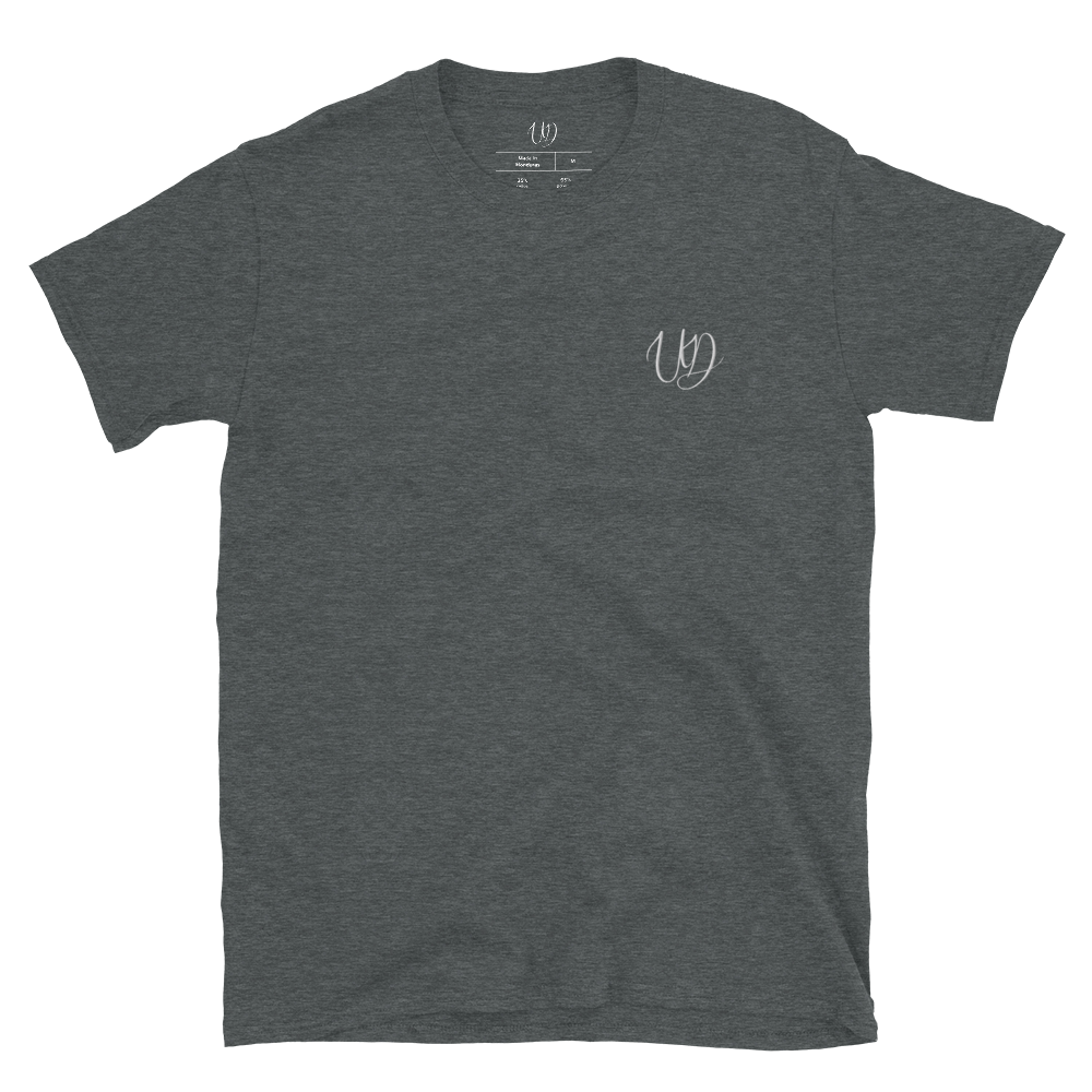 UNIFERENT EMBROIDERED SMALL logo WHITE Short-Sleeve Unisex T-Shirt (1)