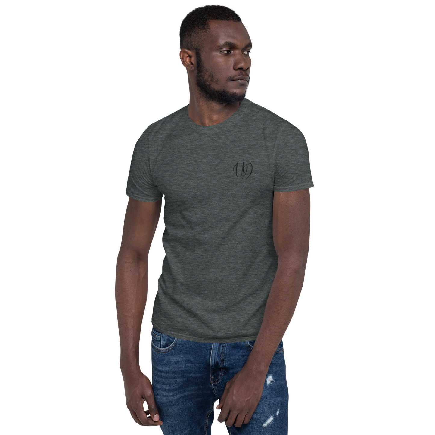 Softstyle regular fit ring-spun cotton soft and comfy black small embroidered logo Unisex T-shirt (2)