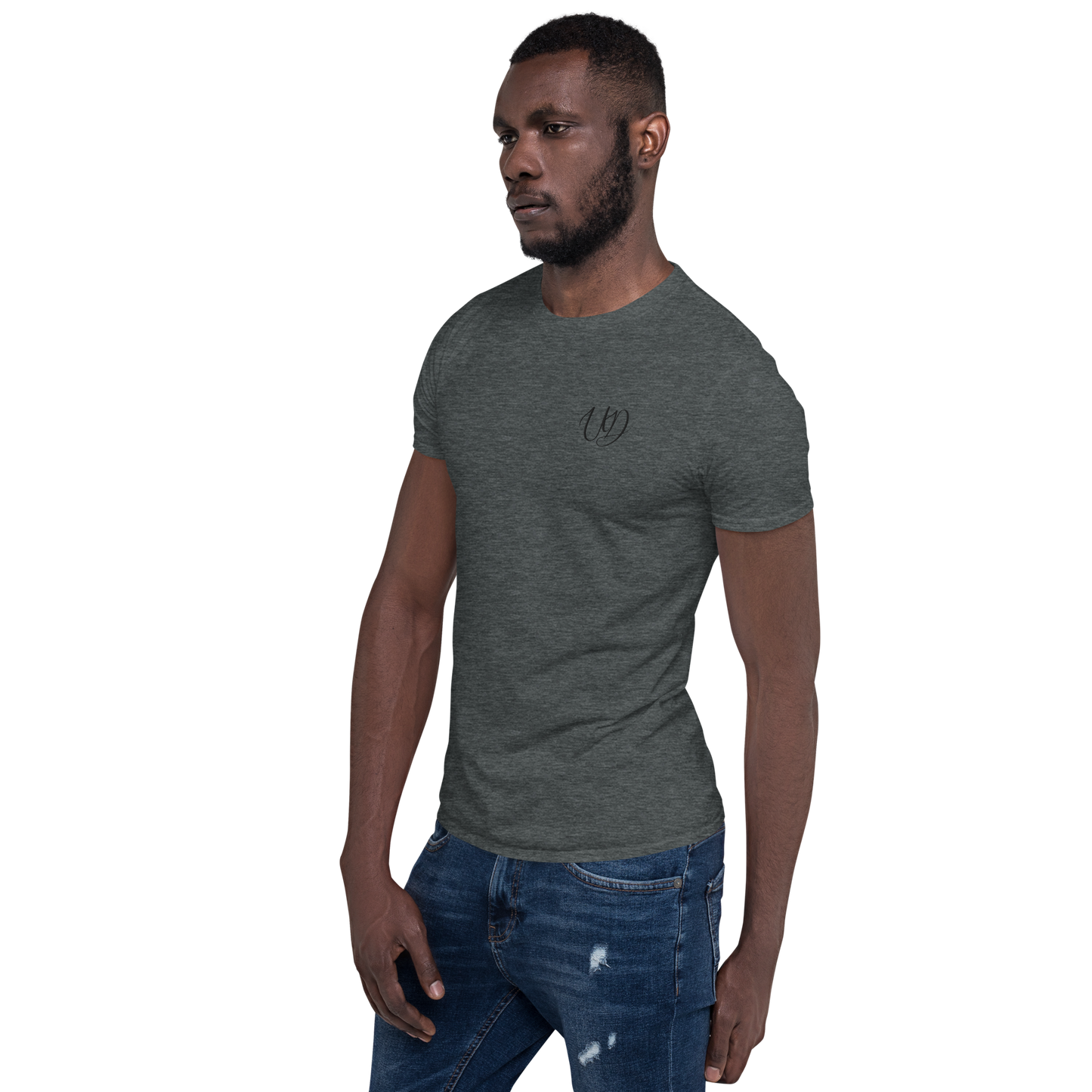 Softstyle regular fit ring-spun cotton soft and comfy black small embroidered logo Unisex T-shirt (2)