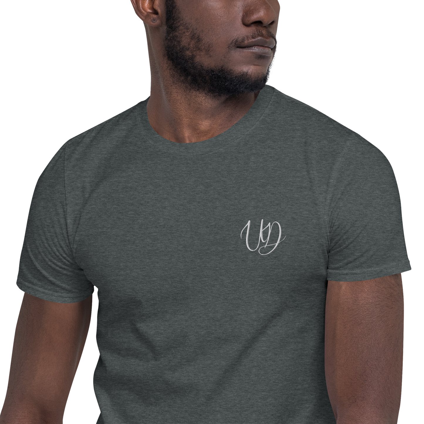 UNIFERENT EMBROIDERED SMALL logo WHITE Short-Sleeve Unisex T-Shirt (1)