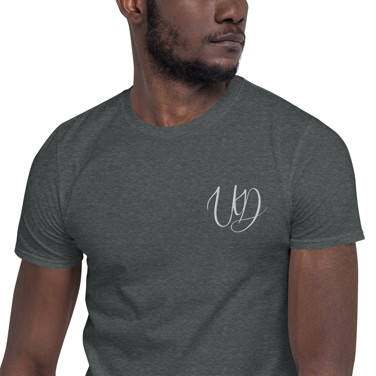 UNIFERENT EMBROIDERED BIG logo WHITE Short-Sleeve Unisex T-Shirt (4)