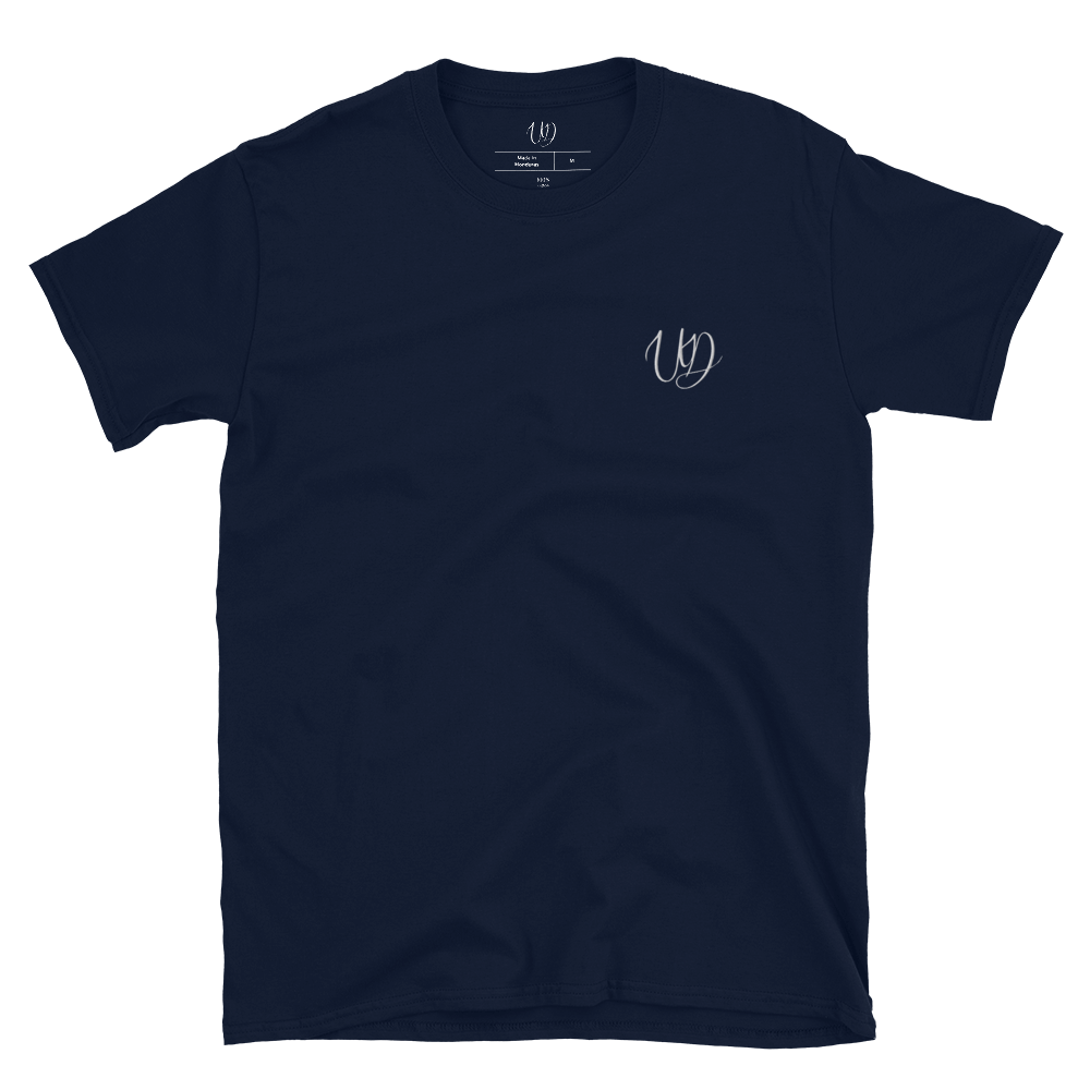 UNIFERENT EMBROIDERED SMALL logo WHITE Short-Sleeve Unisex T-Shirt (1)