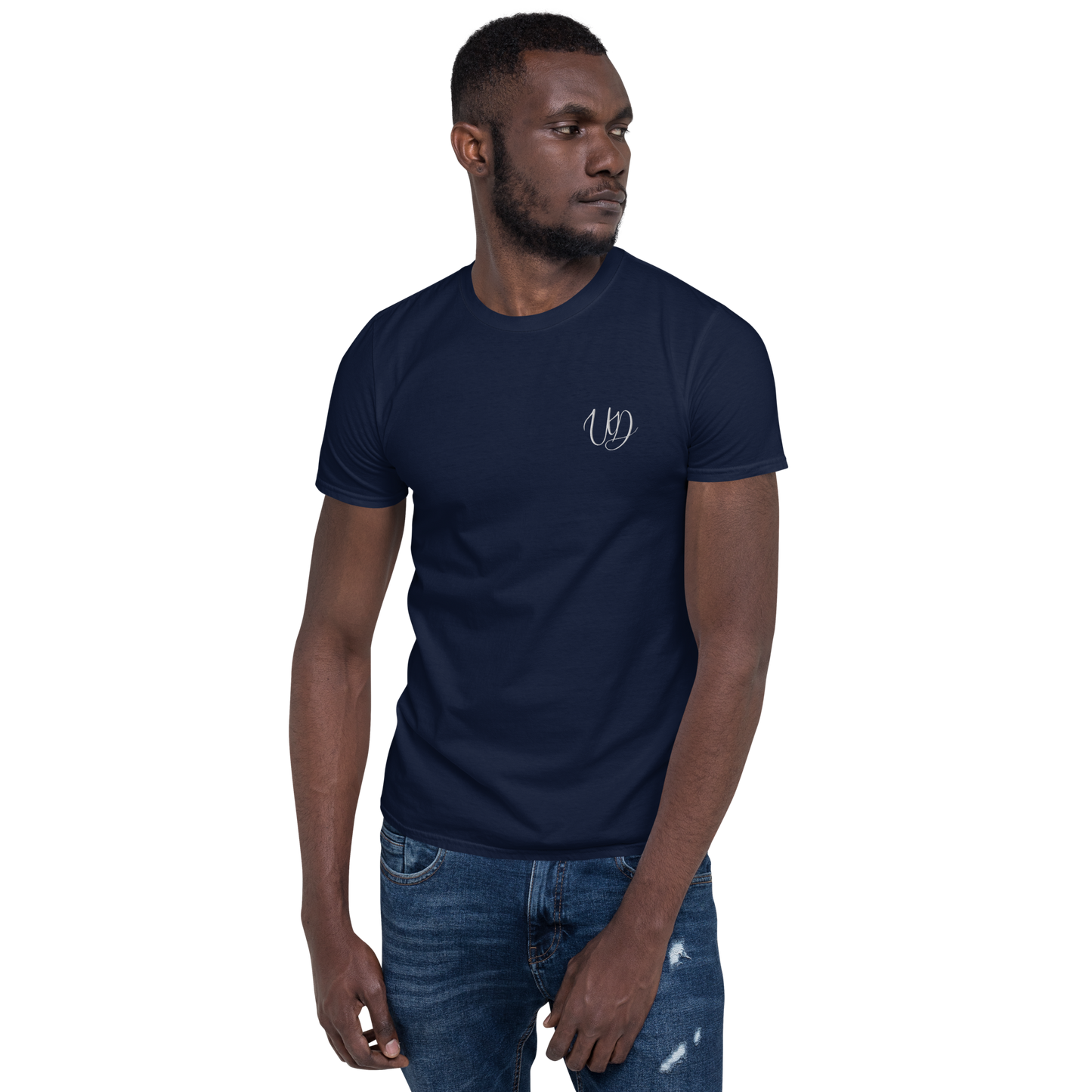 UNIFERENT EMBROIDERED SMALL logo WHITE Short-Sleeve Unisex T-Shirt (1)