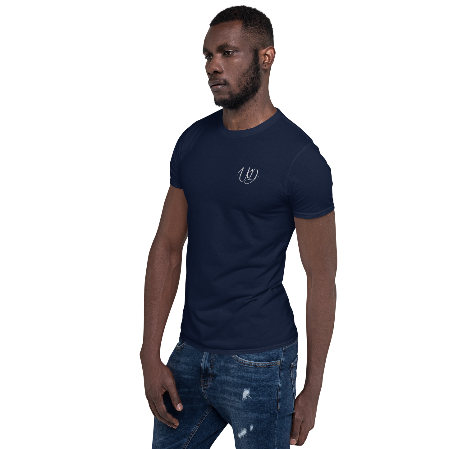 UNIFERENT EMBROIDERED SMALL logo WHITE Short-Sleeve Unisex T-Shirt (1)
