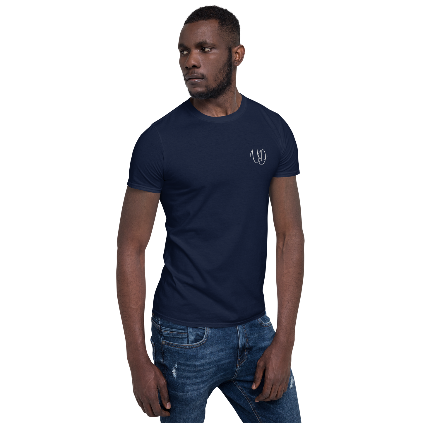 UNIFERENT EMBROIDERED SMALL logo WHITE Short-Sleeve Unisex T-Shirt (1)