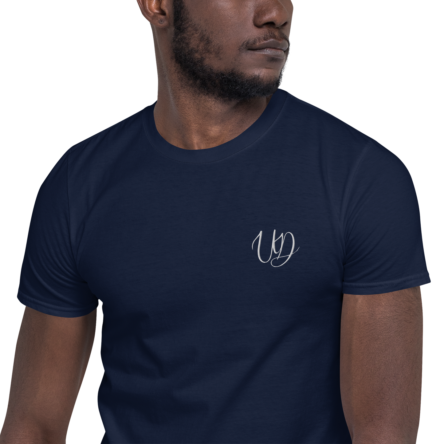 UNIFERENT EMBROIDERED SMALL logo WHITE Short-Sleeve Unisex T-Shirt (1)