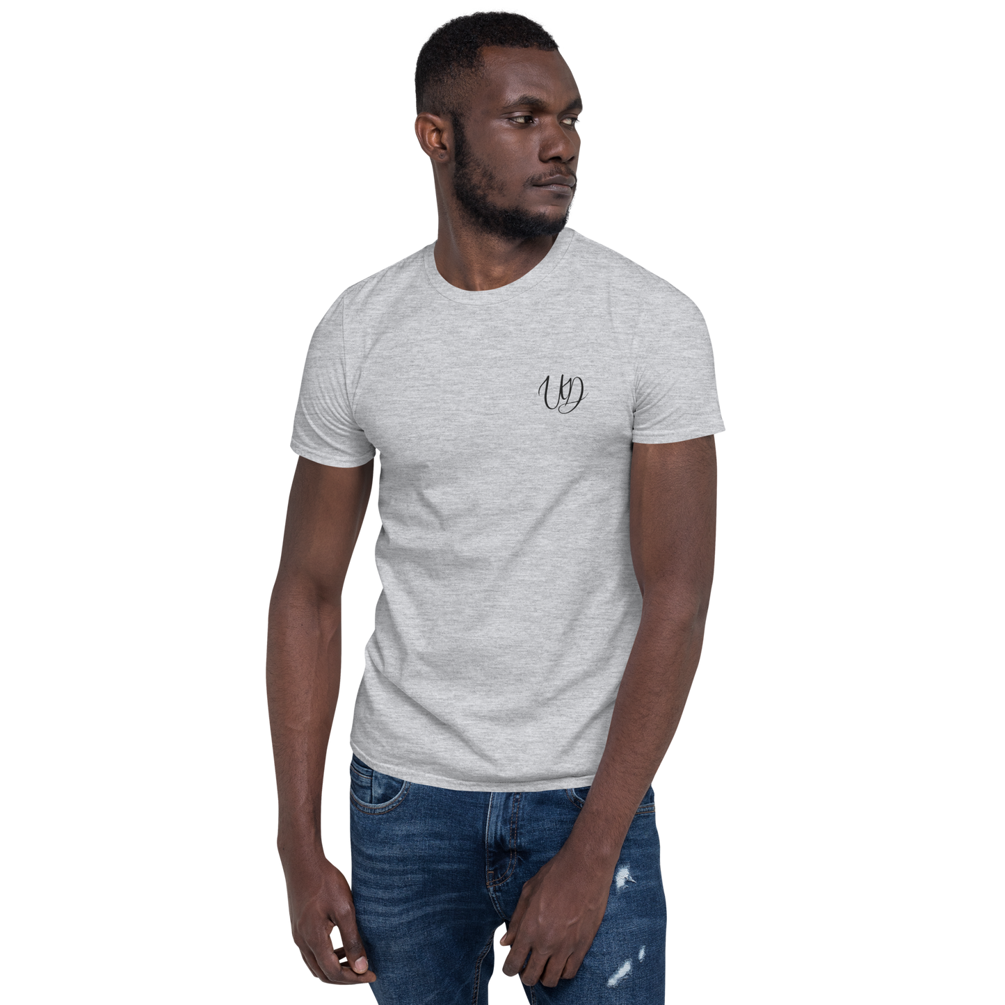 Softstyle regular fit ring-spun cotton soft and comfy black small embroidered logo Unisex T-shirt (2)