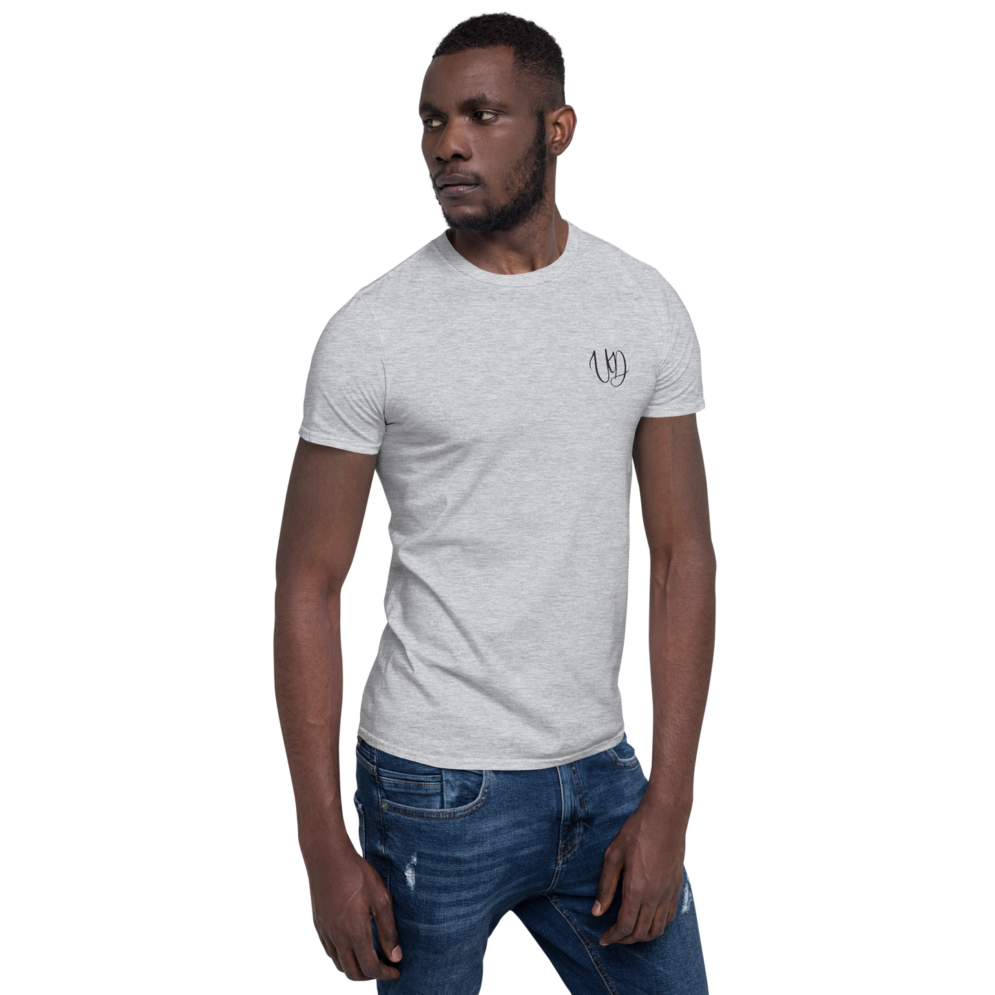 Softstyle regular fit ring-spun cotton soft and comfy black small embroidered logo Unisex T-shirt (2)