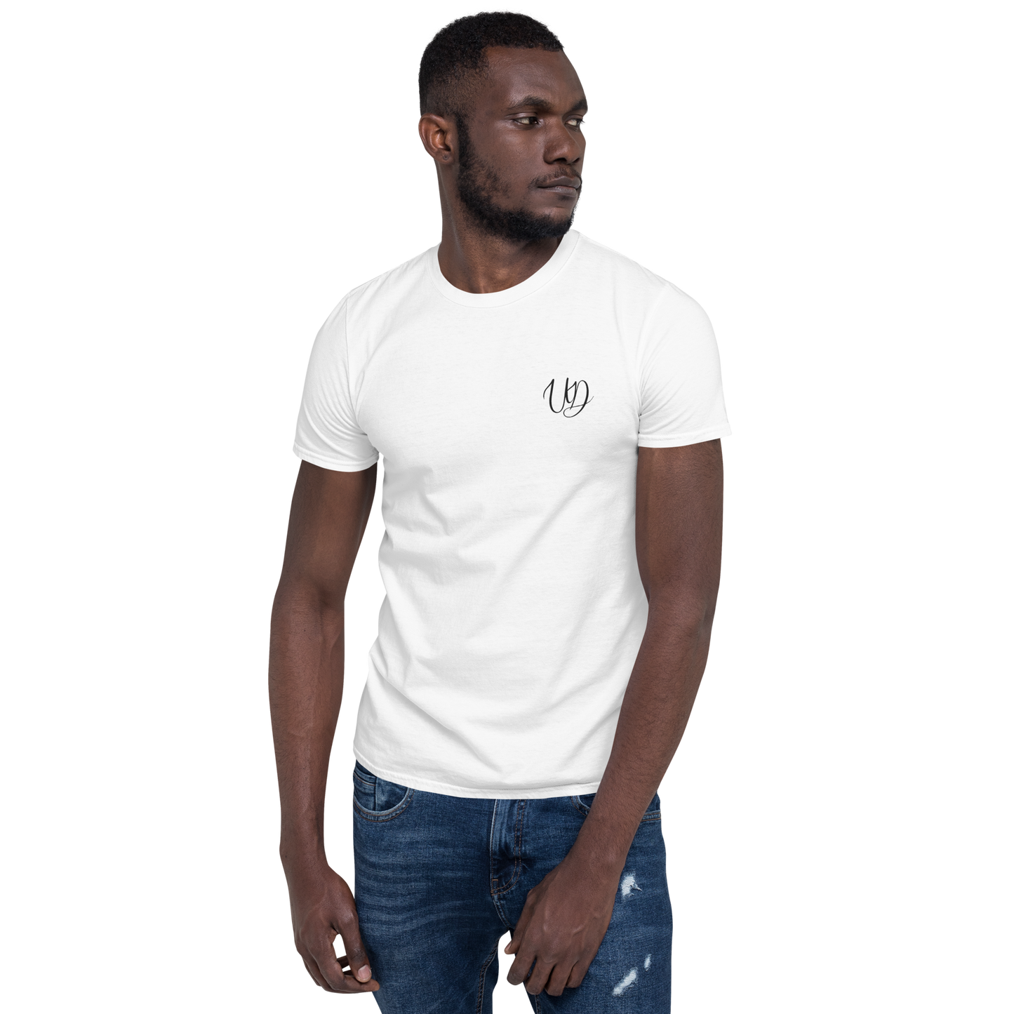 Softstyle regular fit ring-spun cotton soft and comfy black small embroidered logo Unisex T-shirt (2)