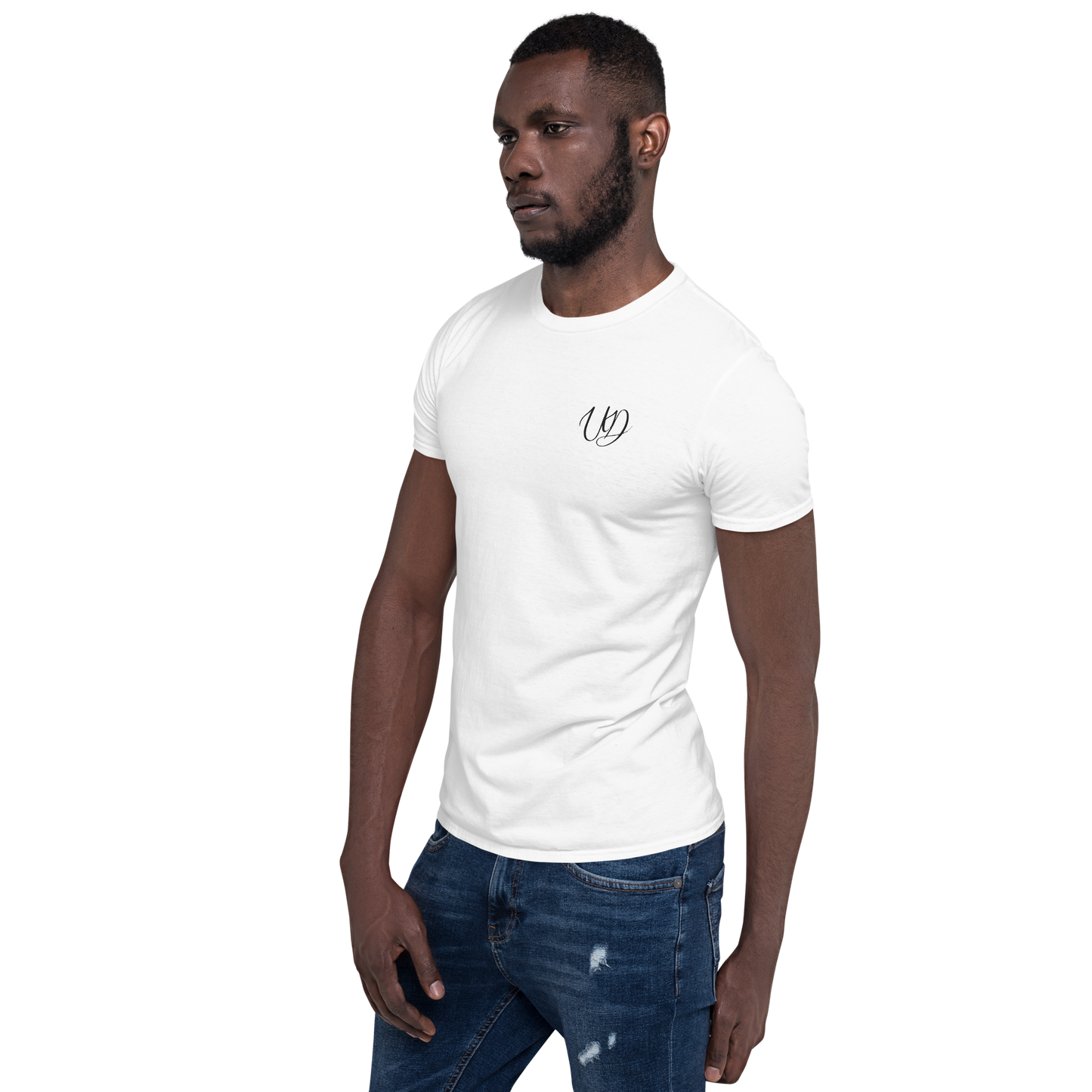 Softstyle regular fit ring-spun cotton soft and comfy black small embroidered logo Unisex T-shirt (2)