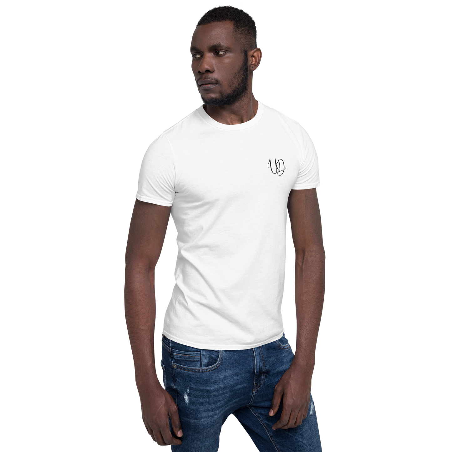 Softstyle regular fit ring-spun cotton soft and comfy black small embroidered logo Unisex T-shirt (2)