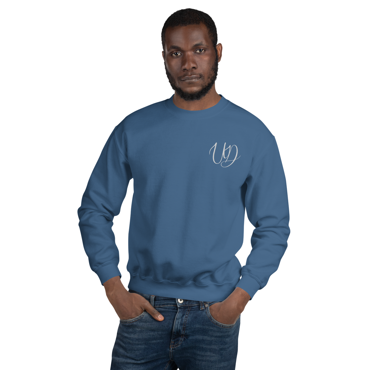 UNIFERENT EMBROIDERED BIG logo white Unisex Sweatshirt (18)