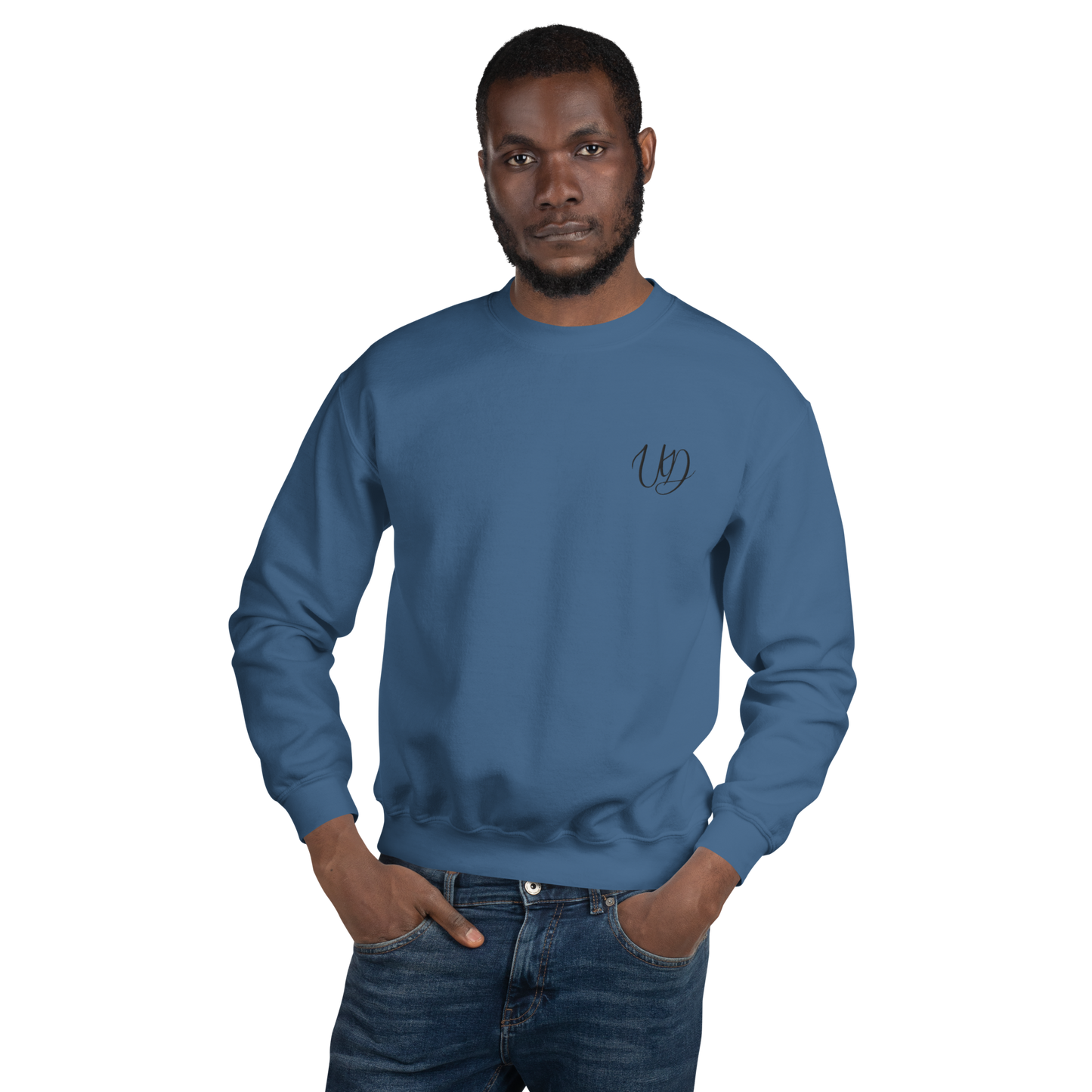 UNIFERENT EMBROIDERED SMALL logo black Unisex Sweatshirt (19)
