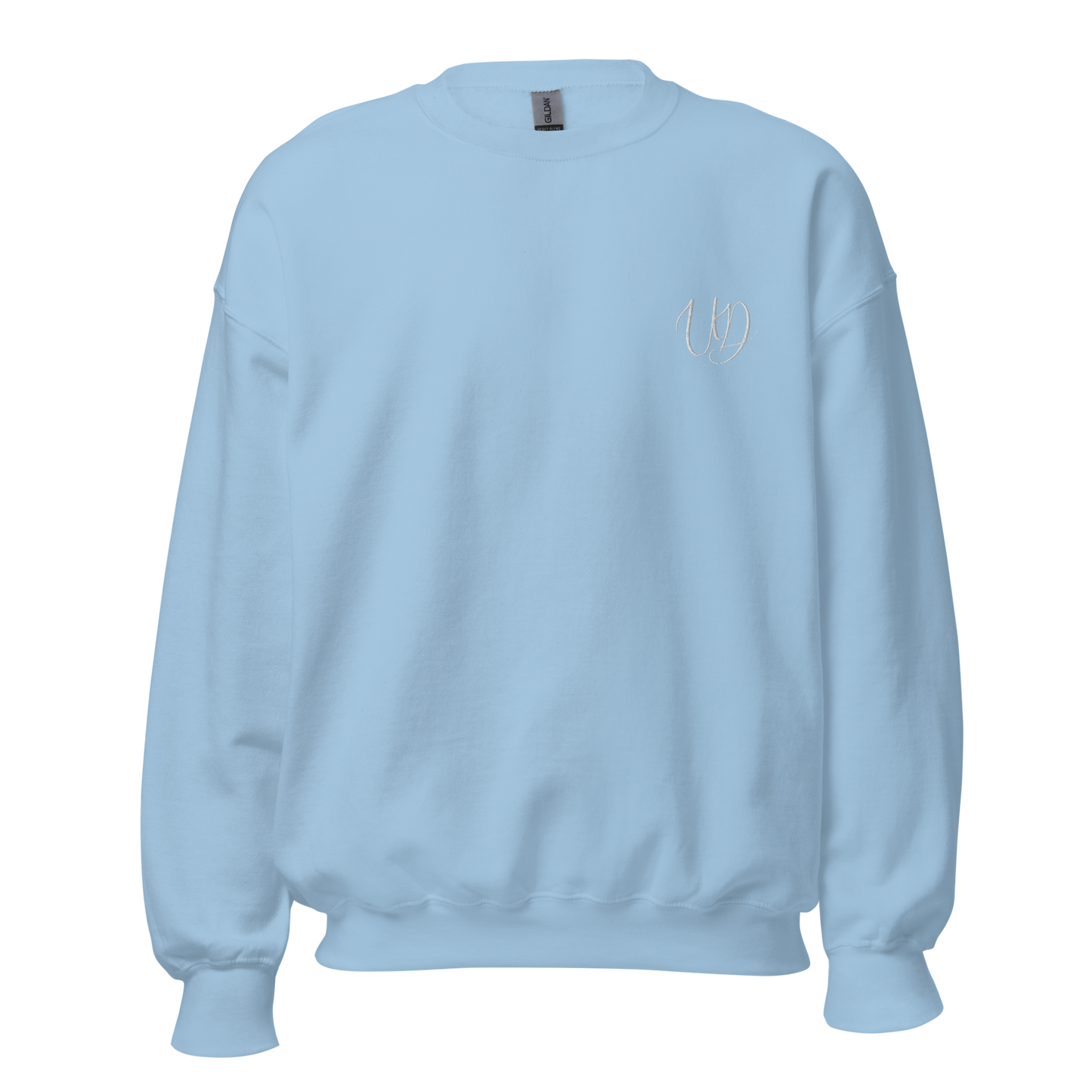 UNIFERENT EMBROIDERED SMALL logo white Unisex Sweatshirt (20)