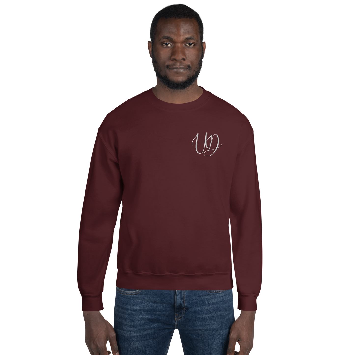UNIFERENT EMBROIDERED BIG logo white Unisex Sweatshirt (18)