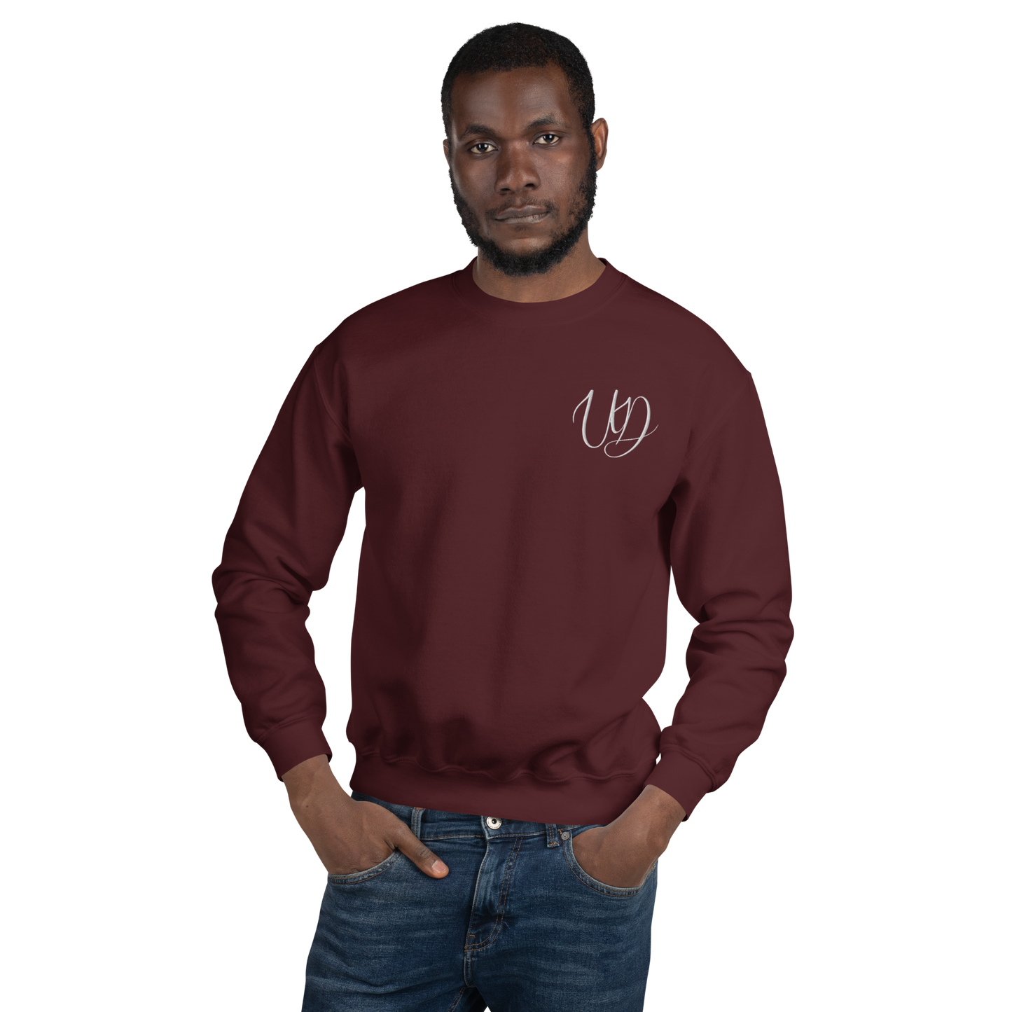 UNIFERENT EMBROIDERED BIG logo white Unisex Sweatshirt (18)