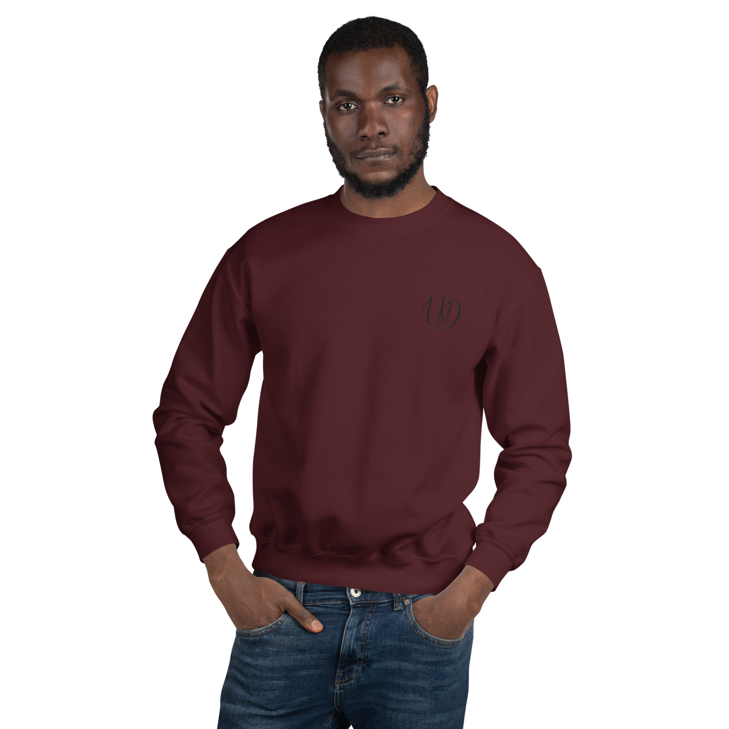 UNIFERENT EMBROIDERED SMALL logo black Unisex Sweatshirt (19)