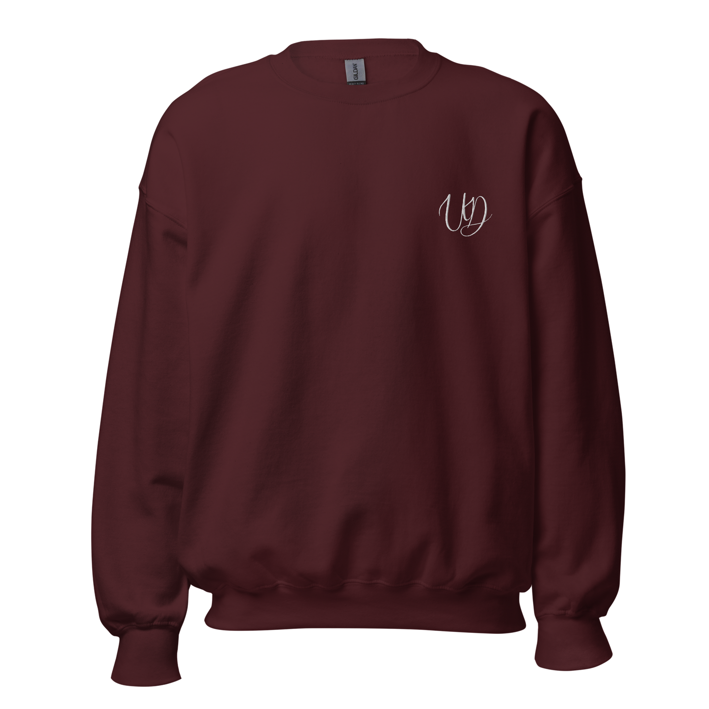 UNIFERENT EMBROIDERED SMALL logo white Unisex Sweatshirt (20)