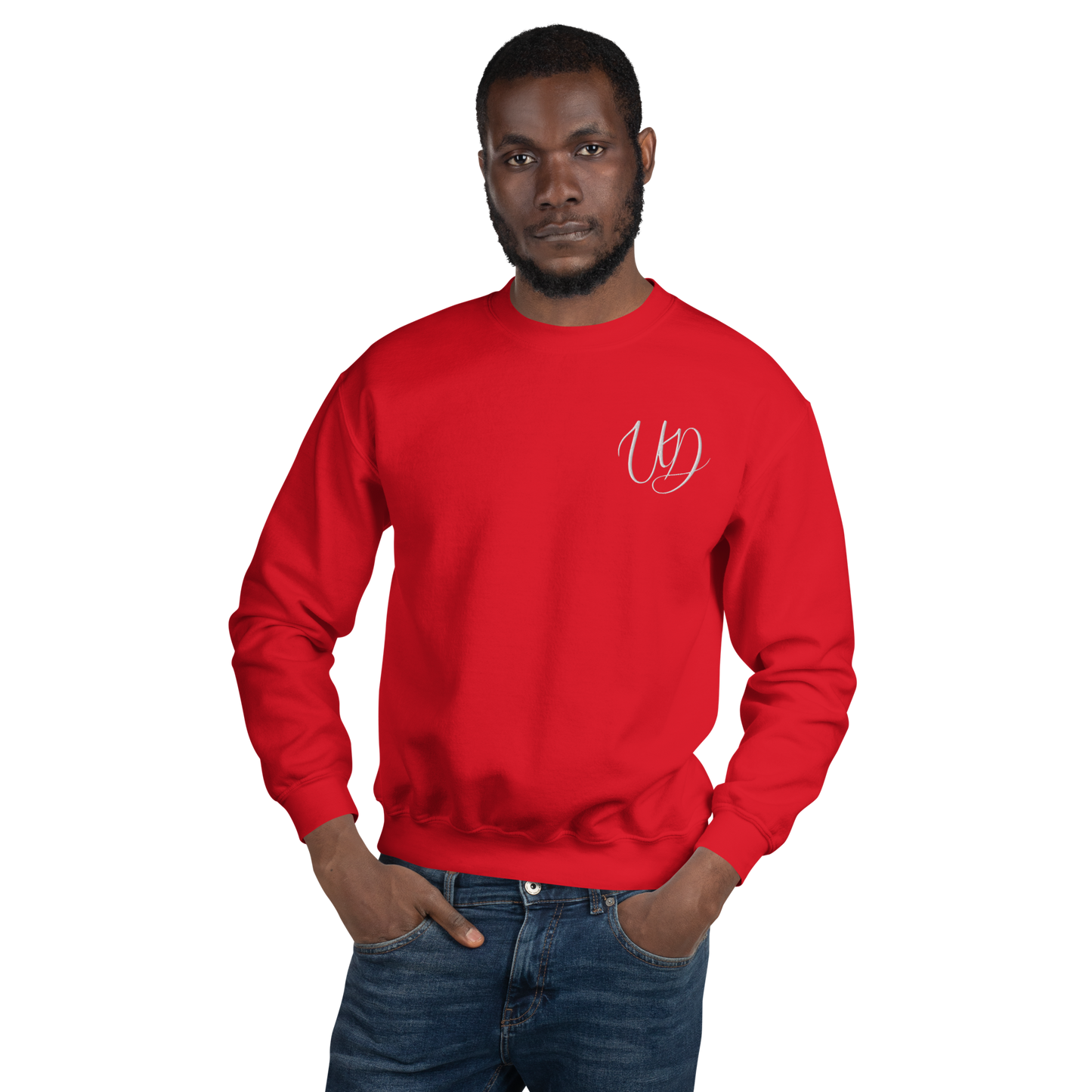 UNIFERENT EMBROIDERED BIG logo white Unisex Sweatshirt (18)